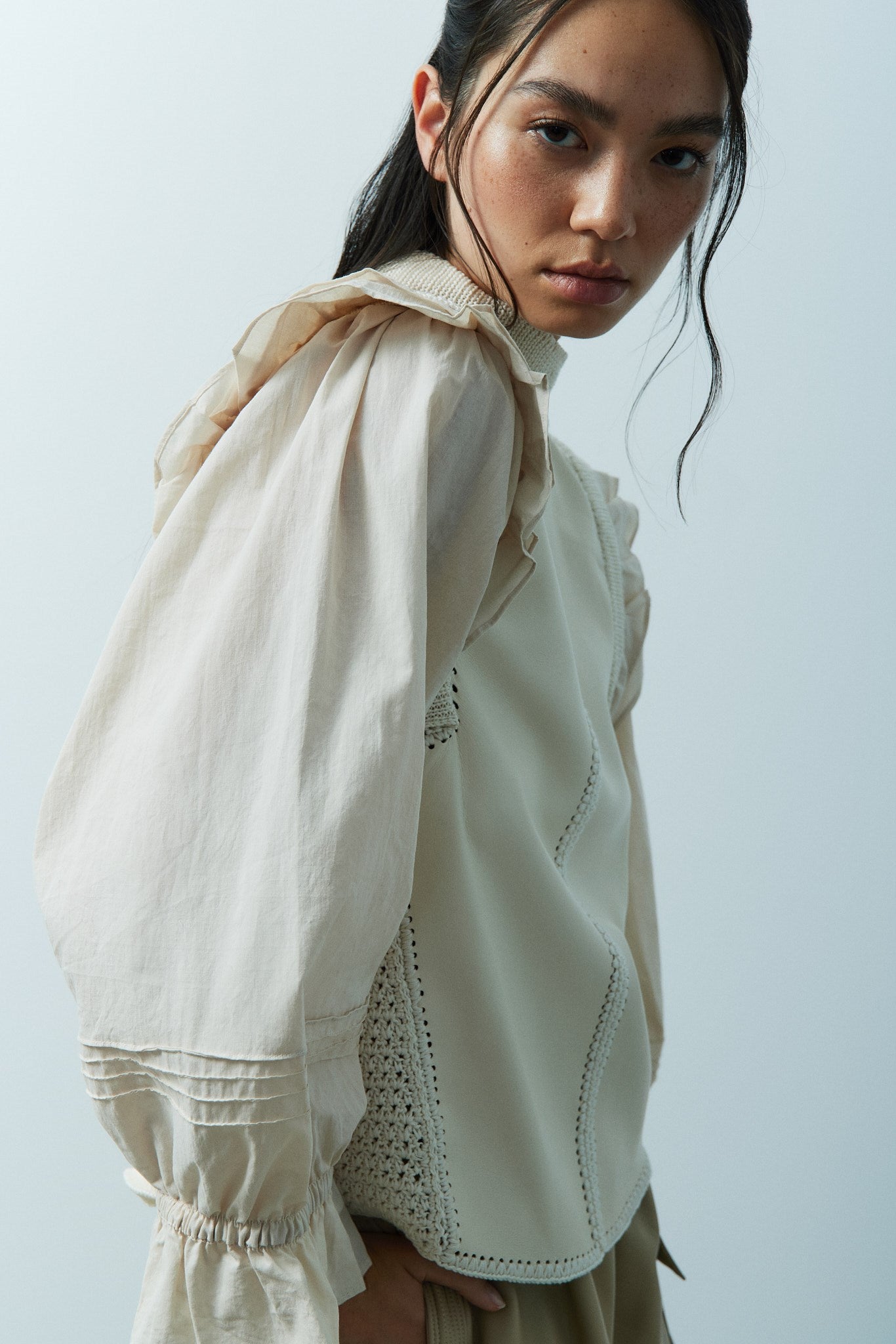AGATH TOP-Lt beige