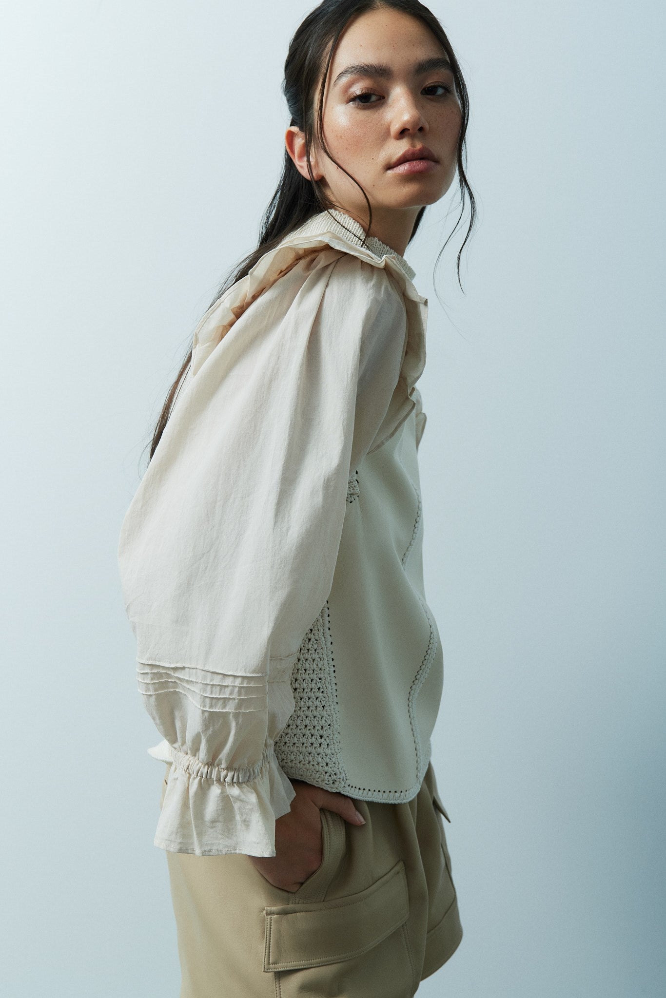 AGATH TOP-Lt beige