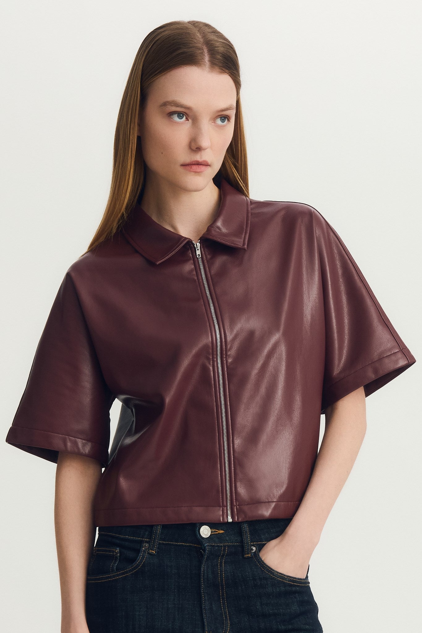 ANAIA TOP-Dk burgundy