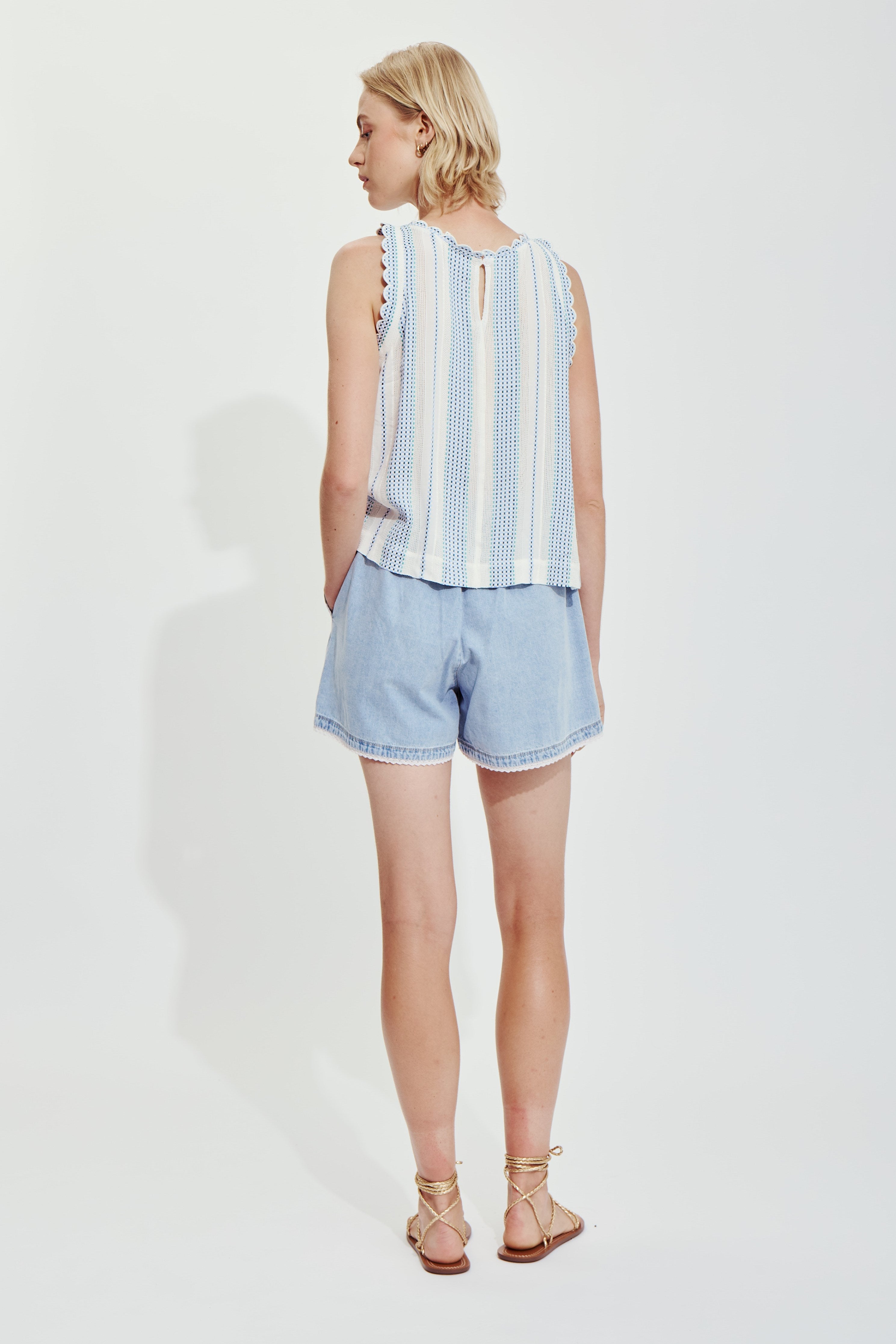 ANDERSON SHORT-Chambray denim