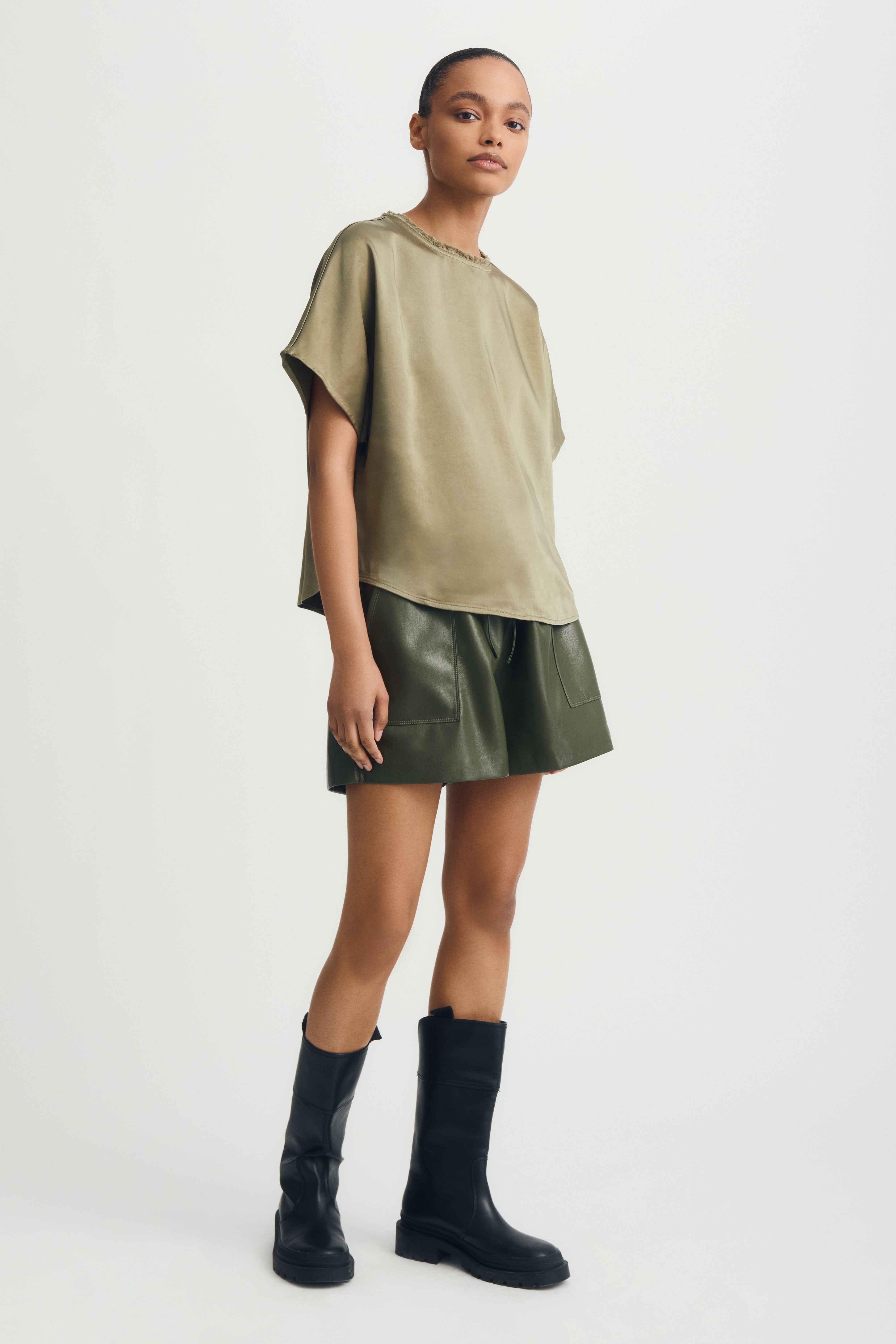 ANSEL TOP-Dk khaki