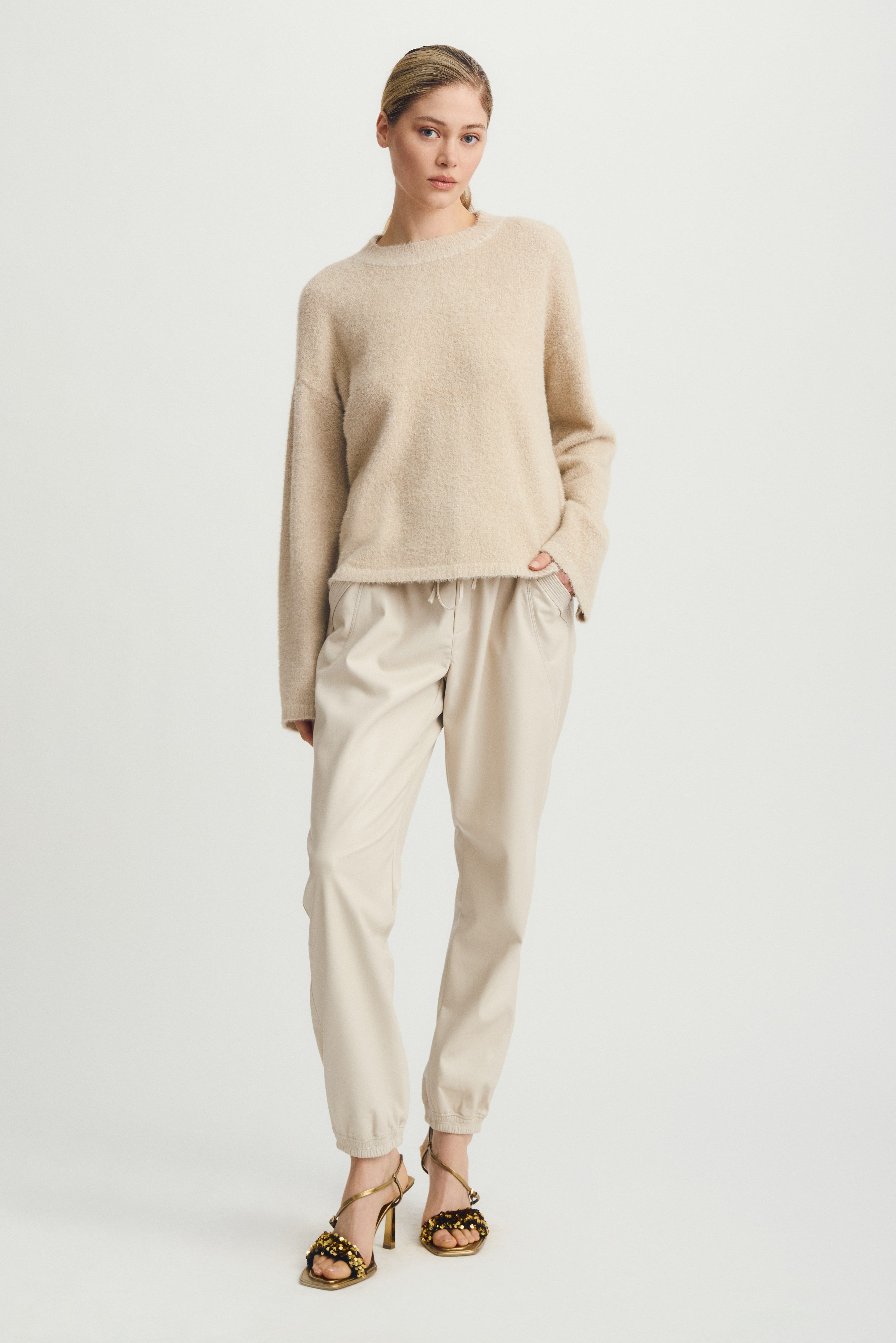 ARLEY SWEATER-Taupe mix