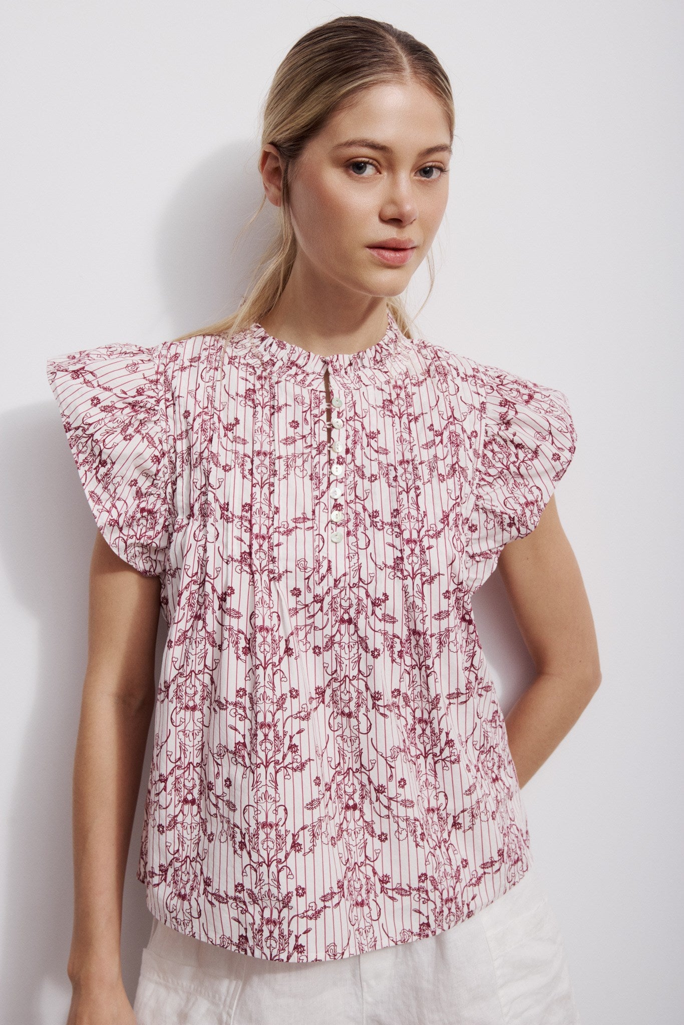 BETTY-Wine floral print