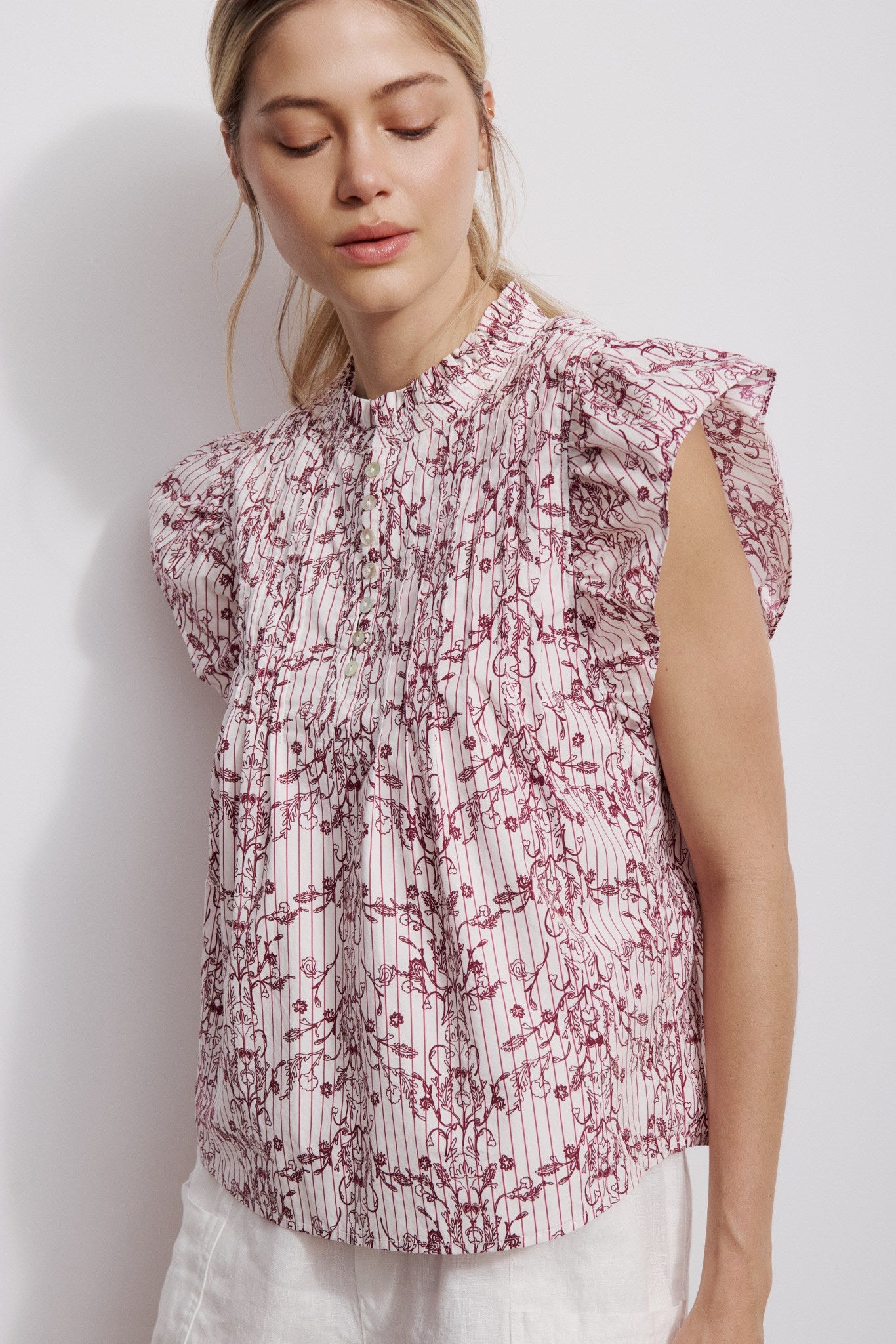 BETTY-Wine floral print