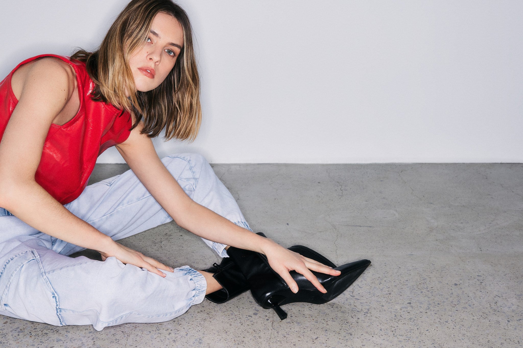 blouse BLANCA - Goji rouge