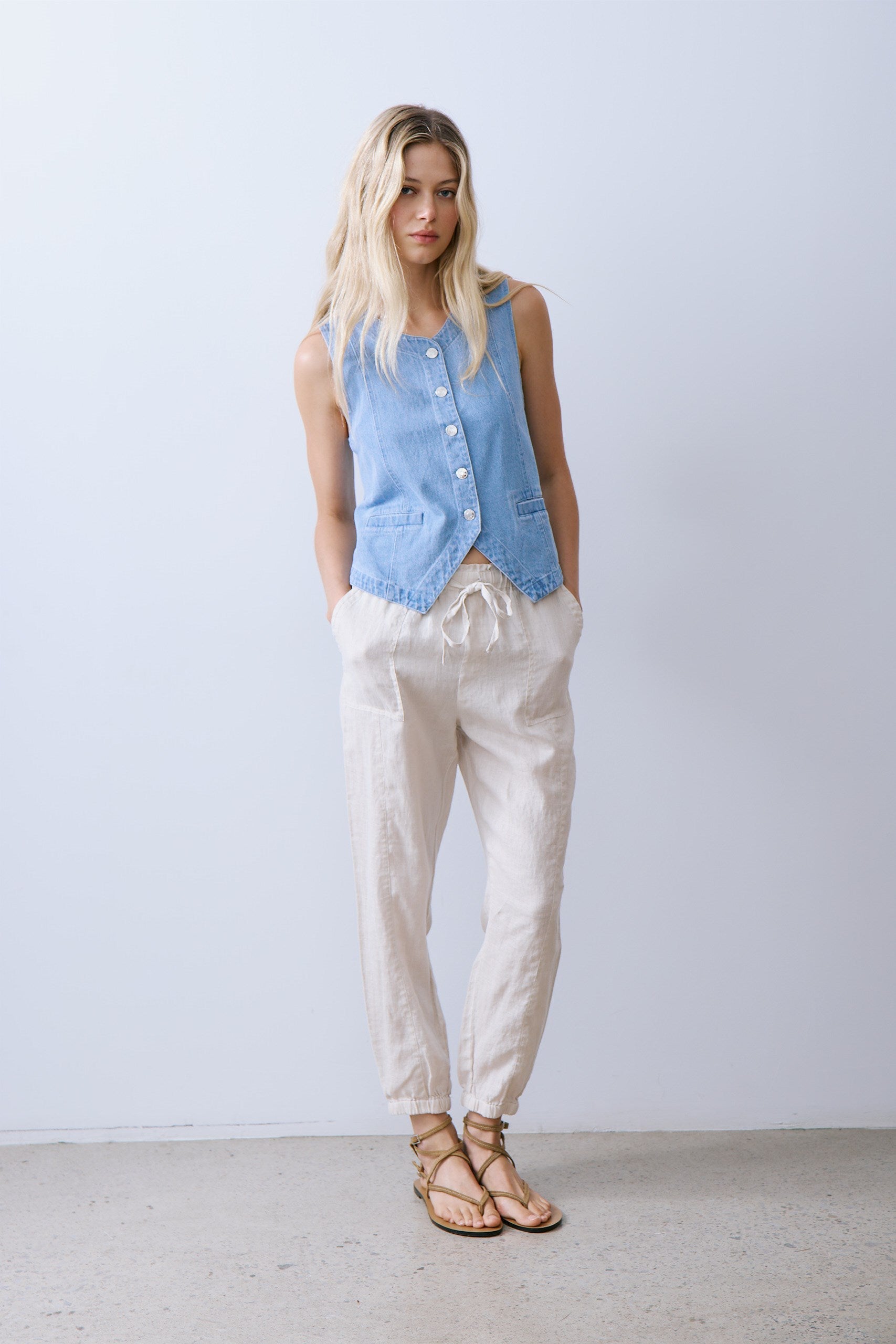 BRIE PANT-Lt beige