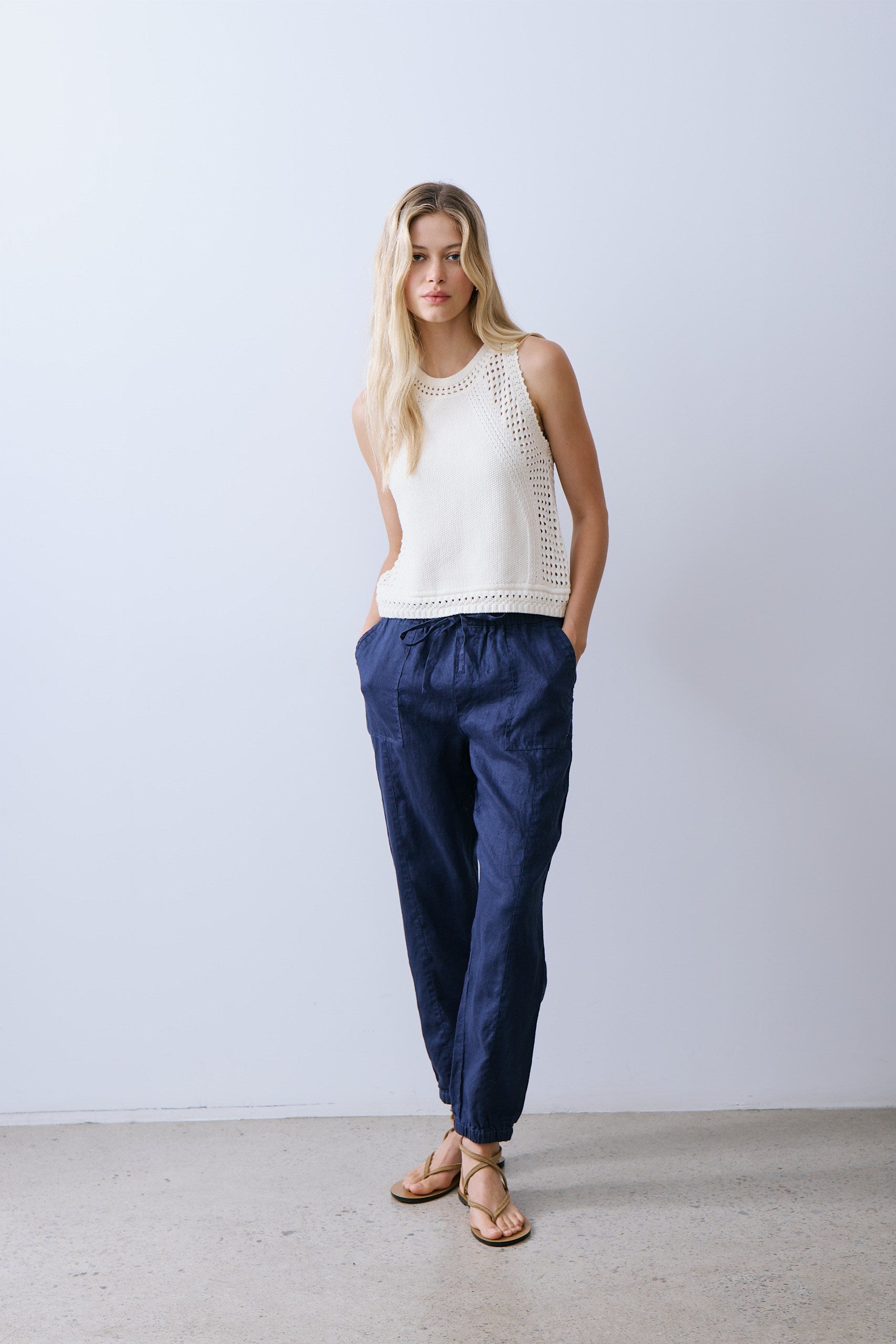 BRIE PANT-Navy