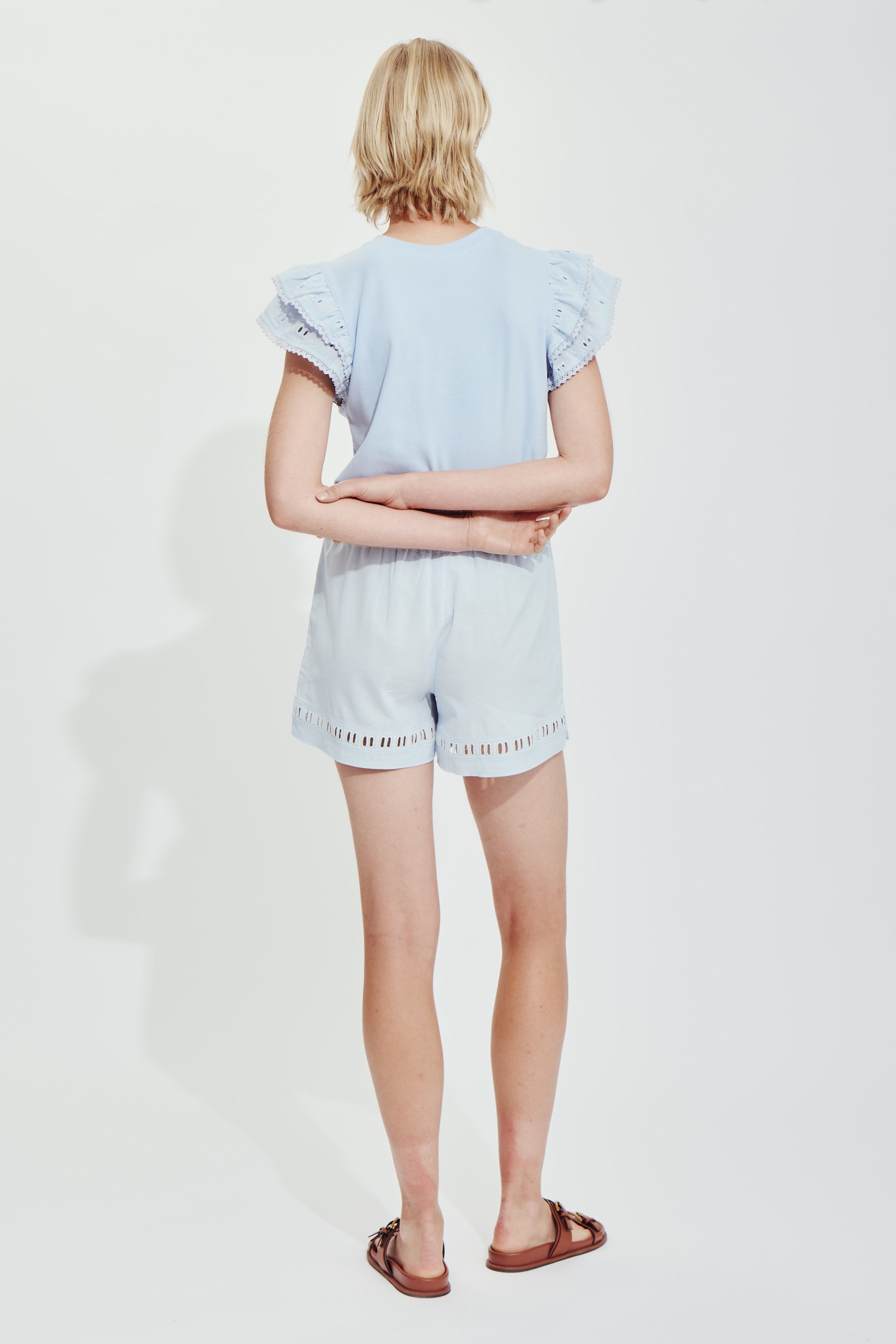 BRIGETTE TOP-Ice blue