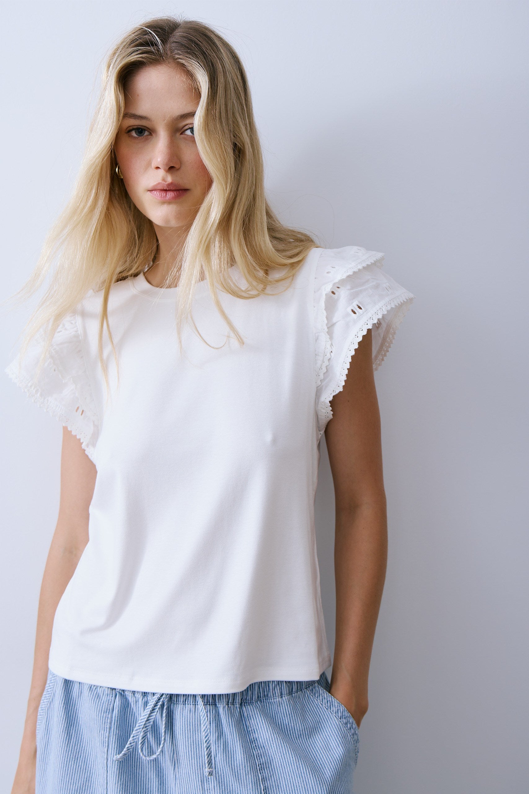 BRIGETTE TOP-Off white