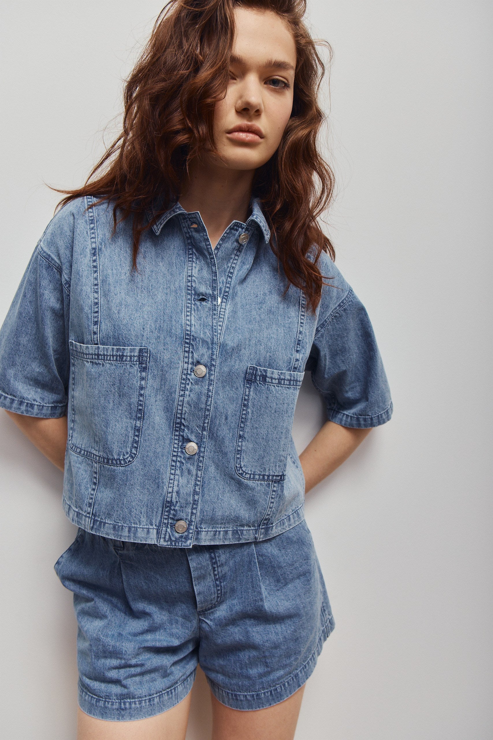 BRIM SHORTS-Med blue