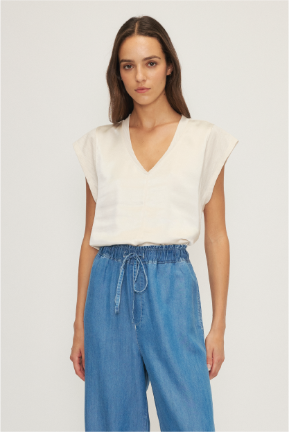 CAMERON TOP-Azur blue