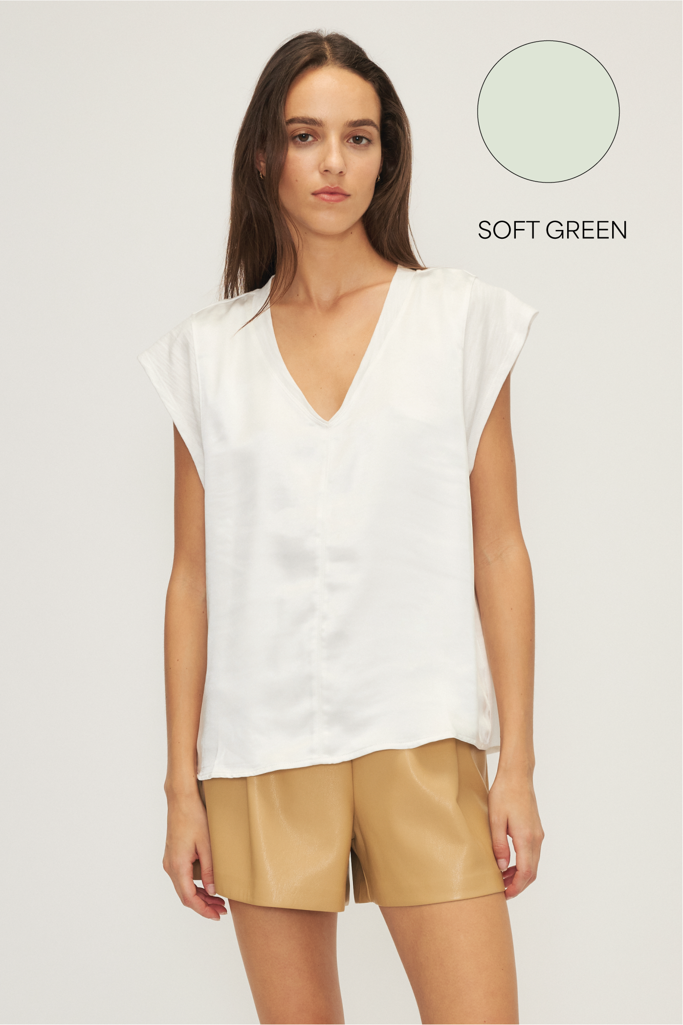 CAMERON TOP - Vert doux