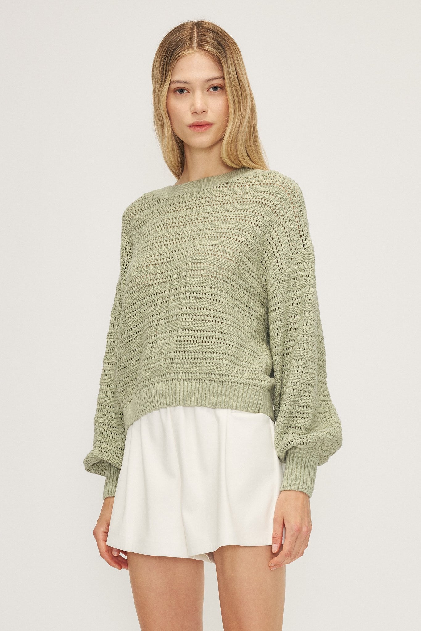 CELINA SWEATER-Soft green