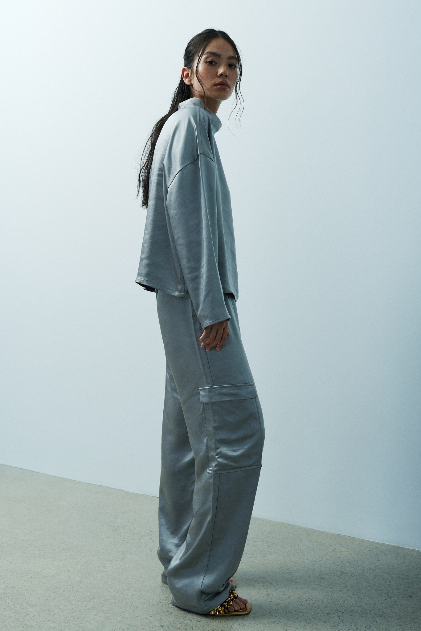 CHARYLNE BLOUSE - Gris parfait
