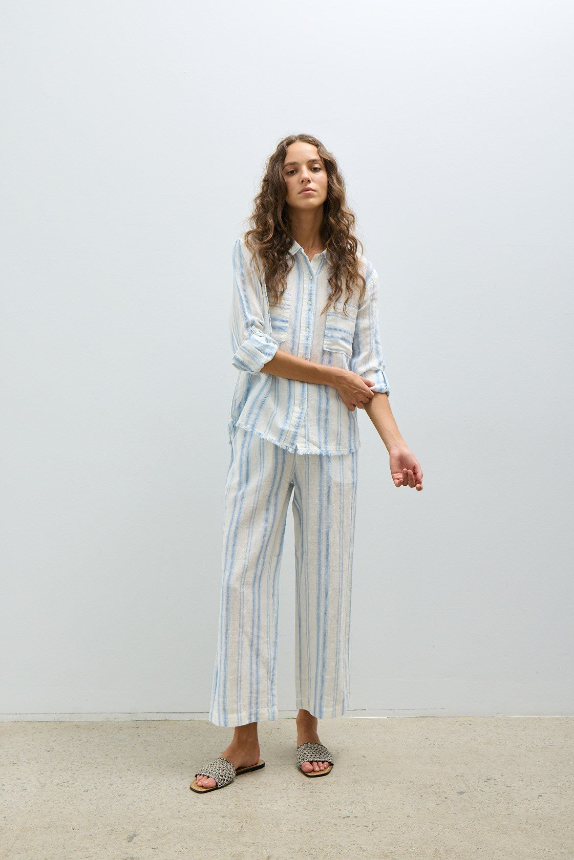 CHASE SHIRT-Gradiant bleu stripe