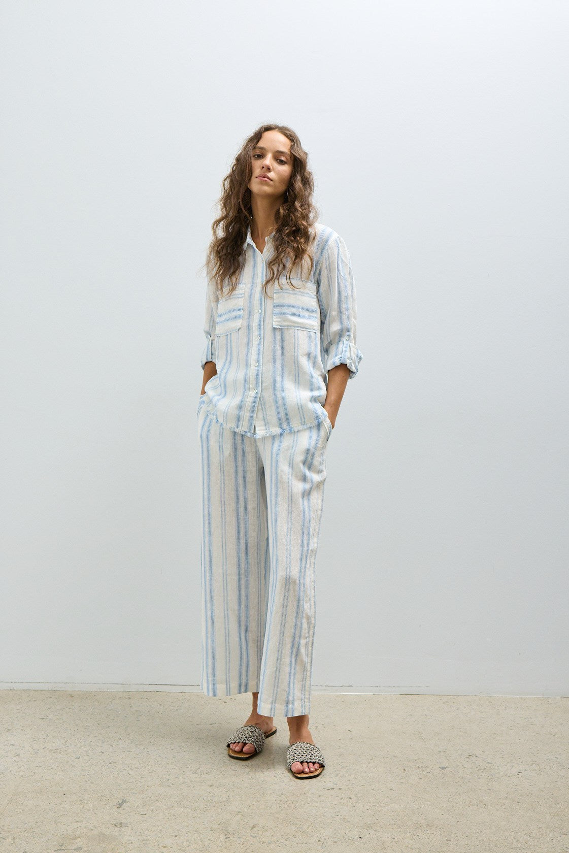 CHASE SHIRT-Gradiant bleu stripe