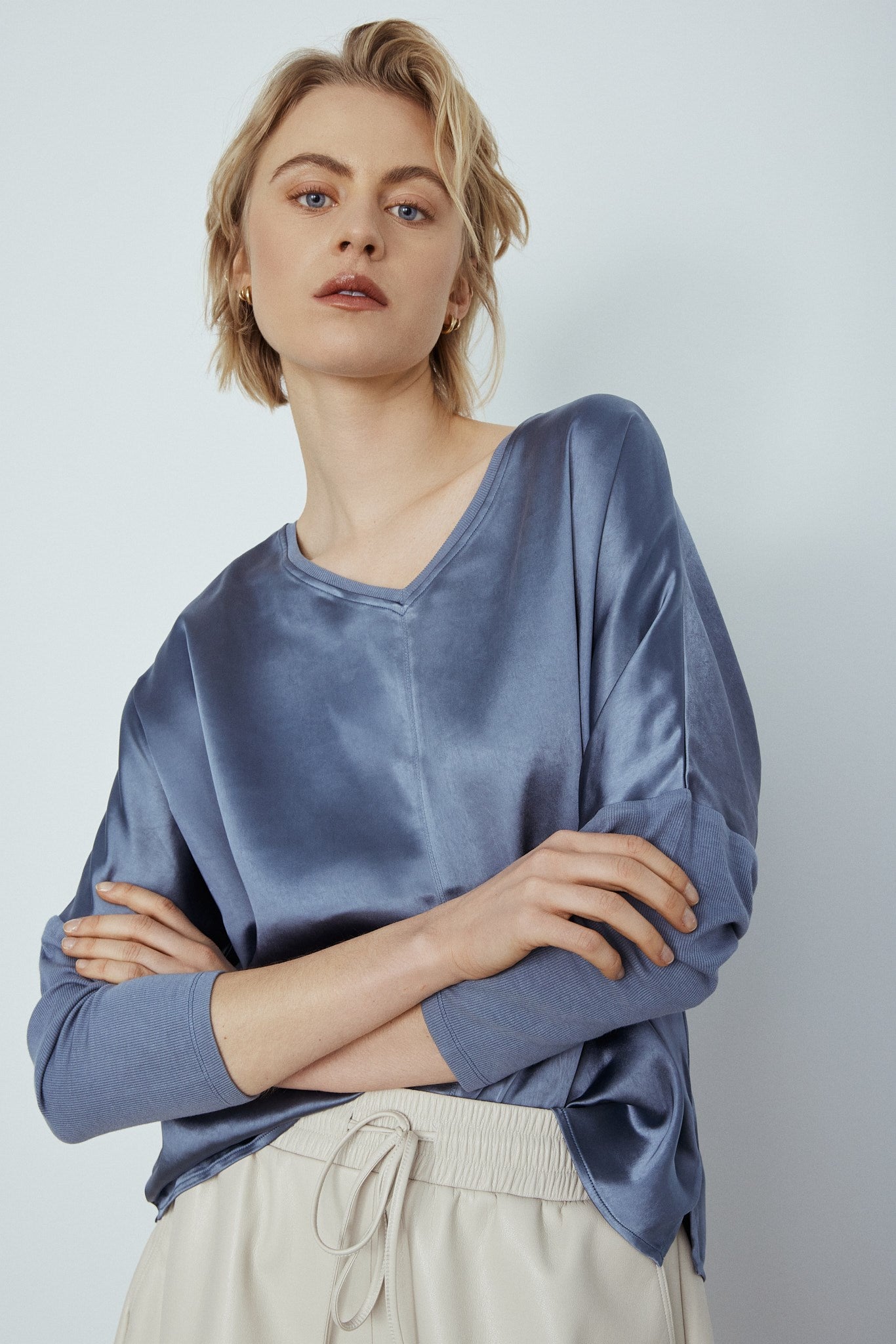 CINDY TOP - Bleu neuf