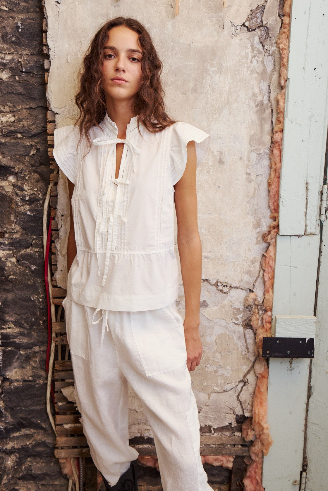 CRISSY BLOUSE - Blanc cassé