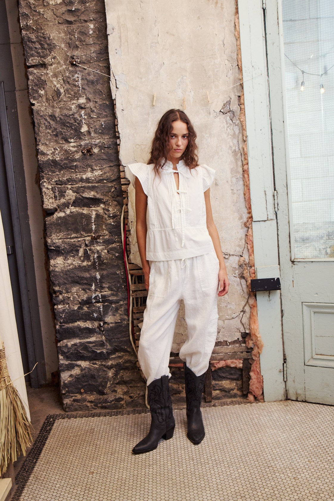 CRISSY BLOUSE - Blanc cassé