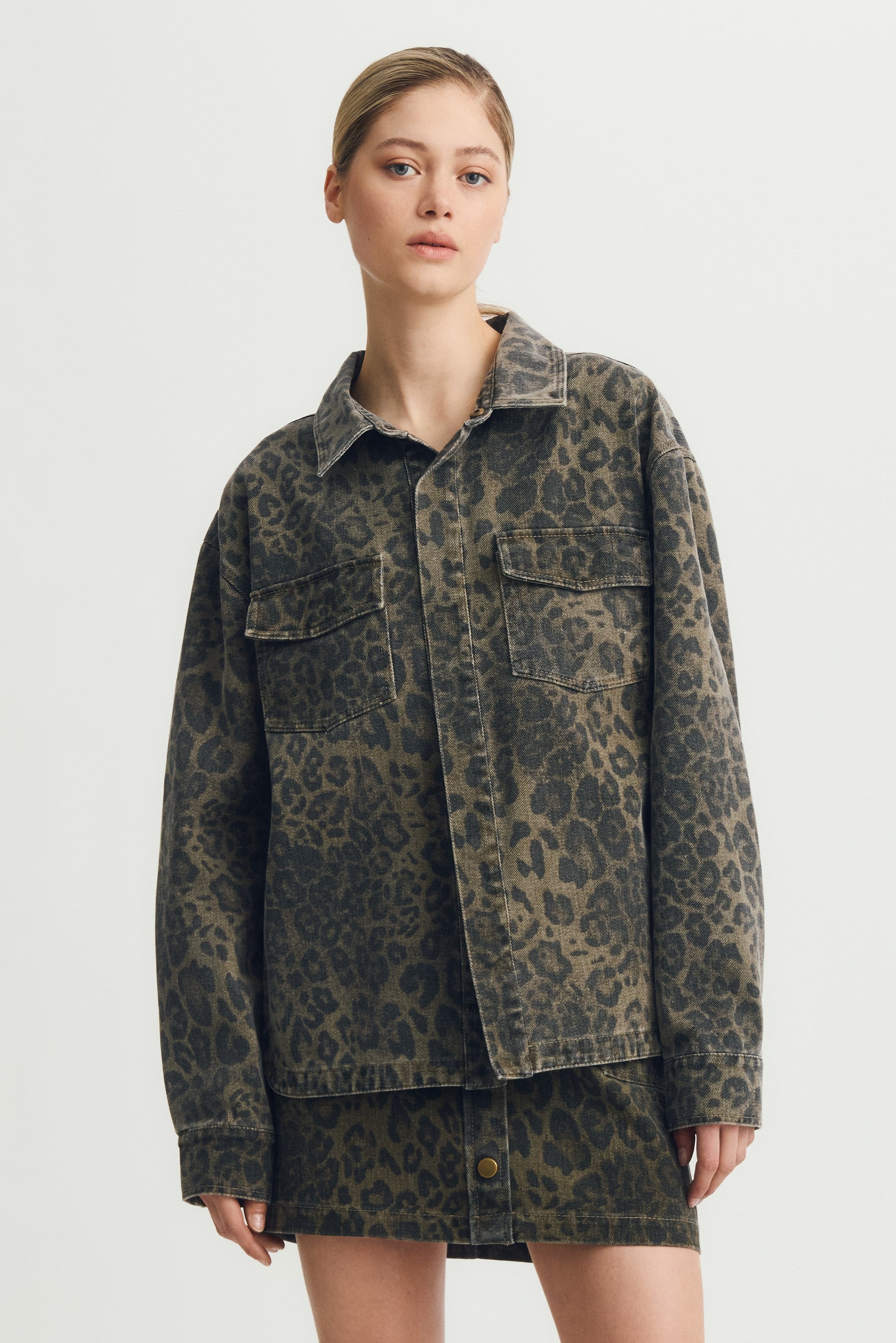 DONNA SHIRT-Khaki animal