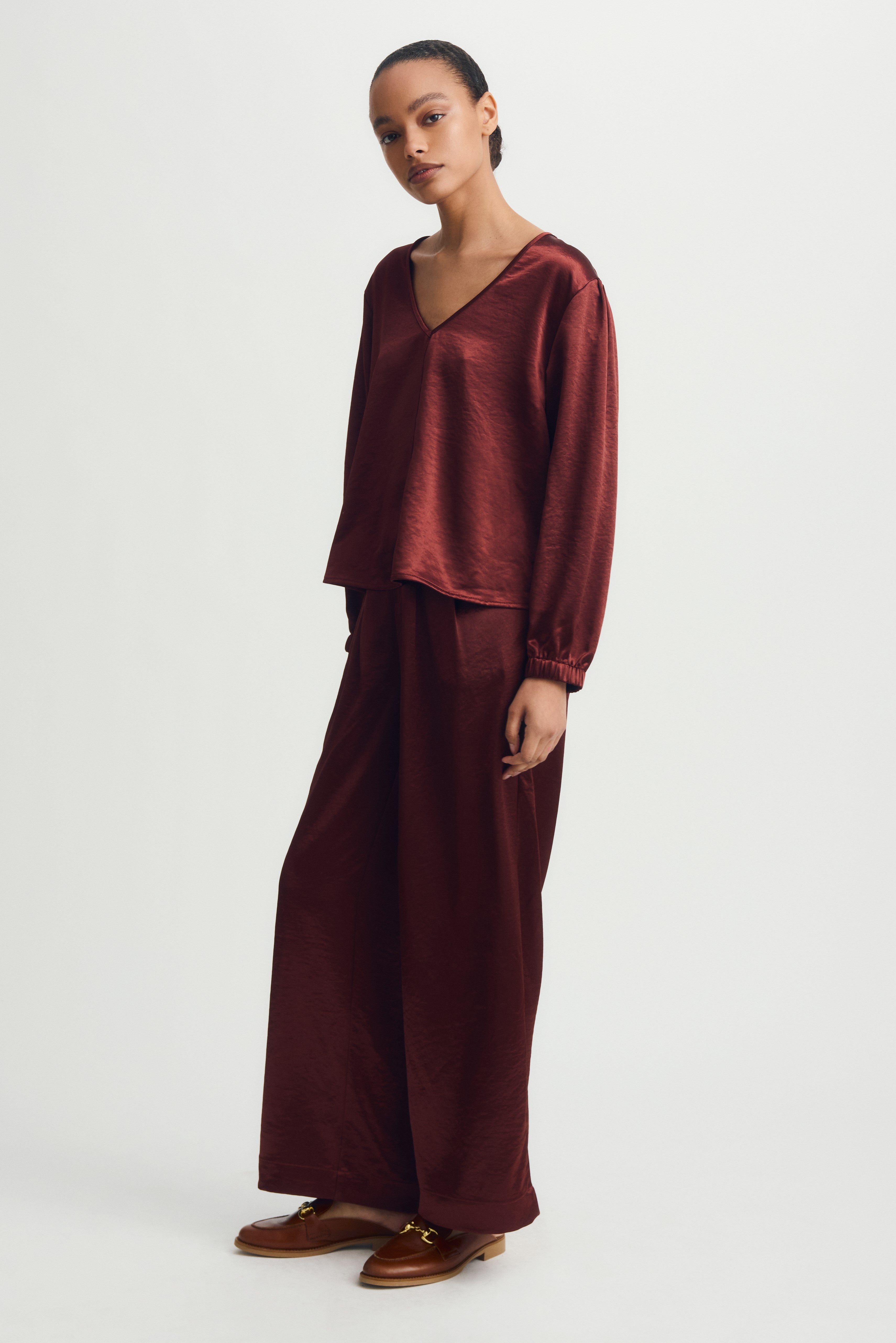 EILEEN PANT-Burgundy