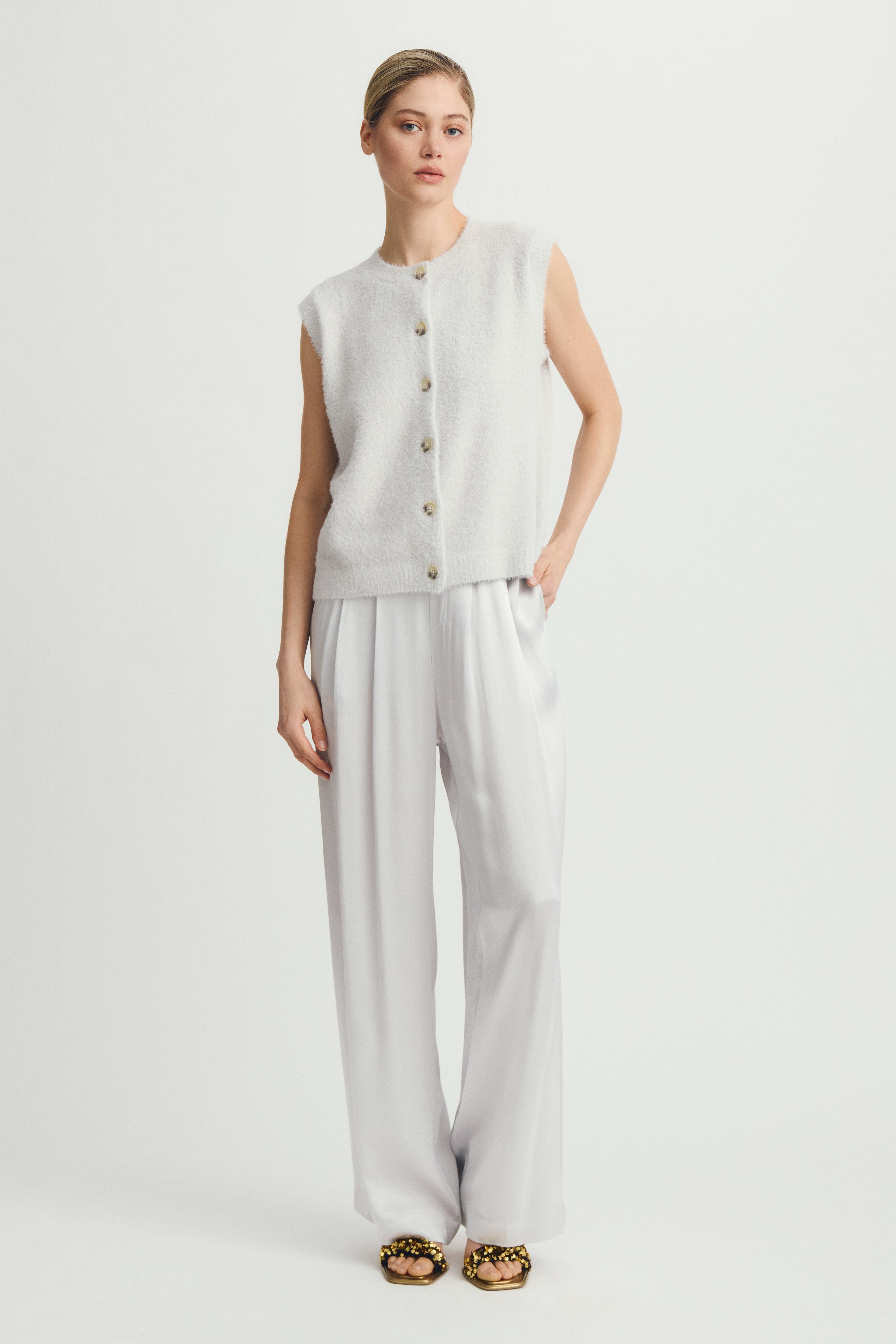PANTALON EILEEN - Gris clair