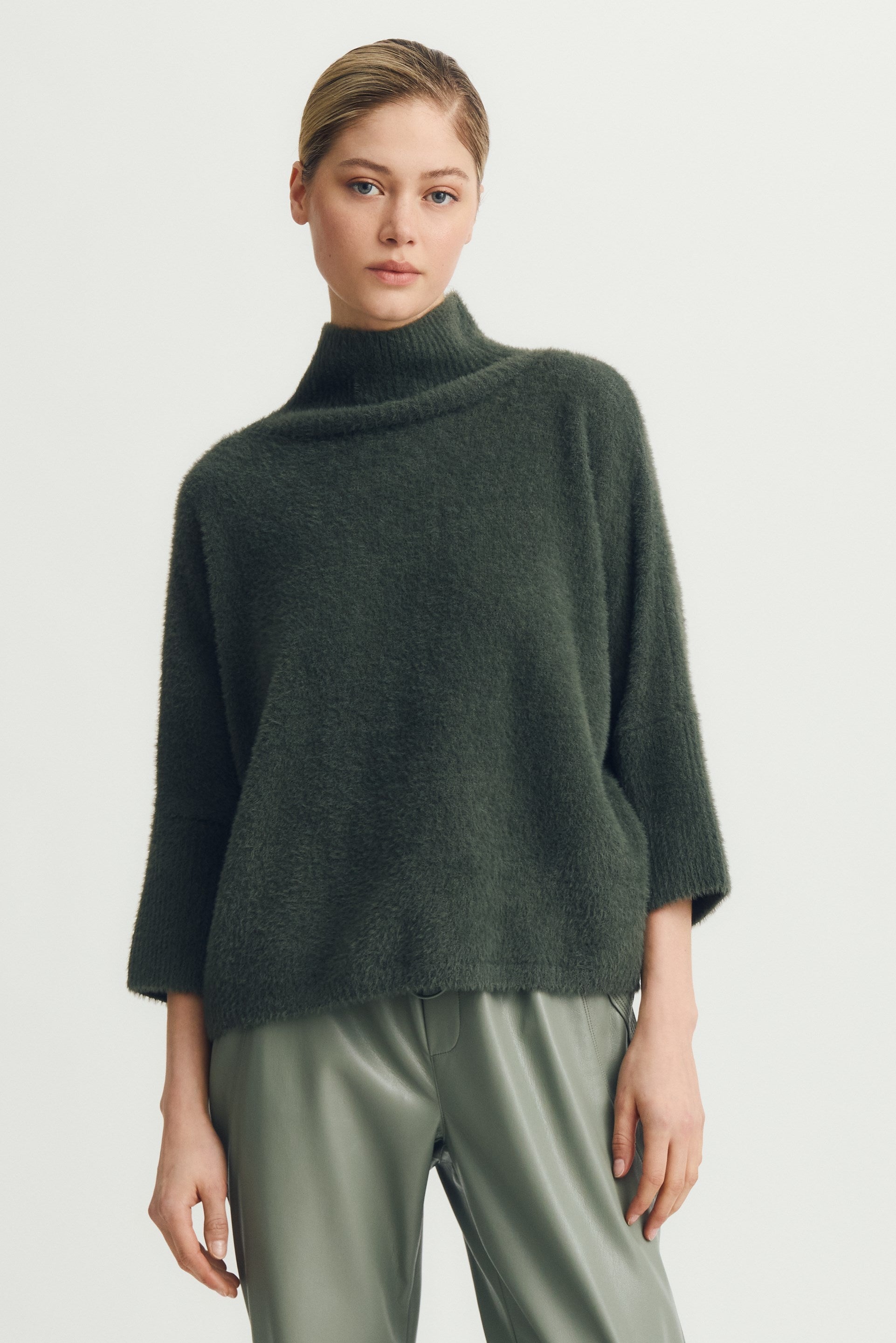 ELLA SWEATER-Dk khaki