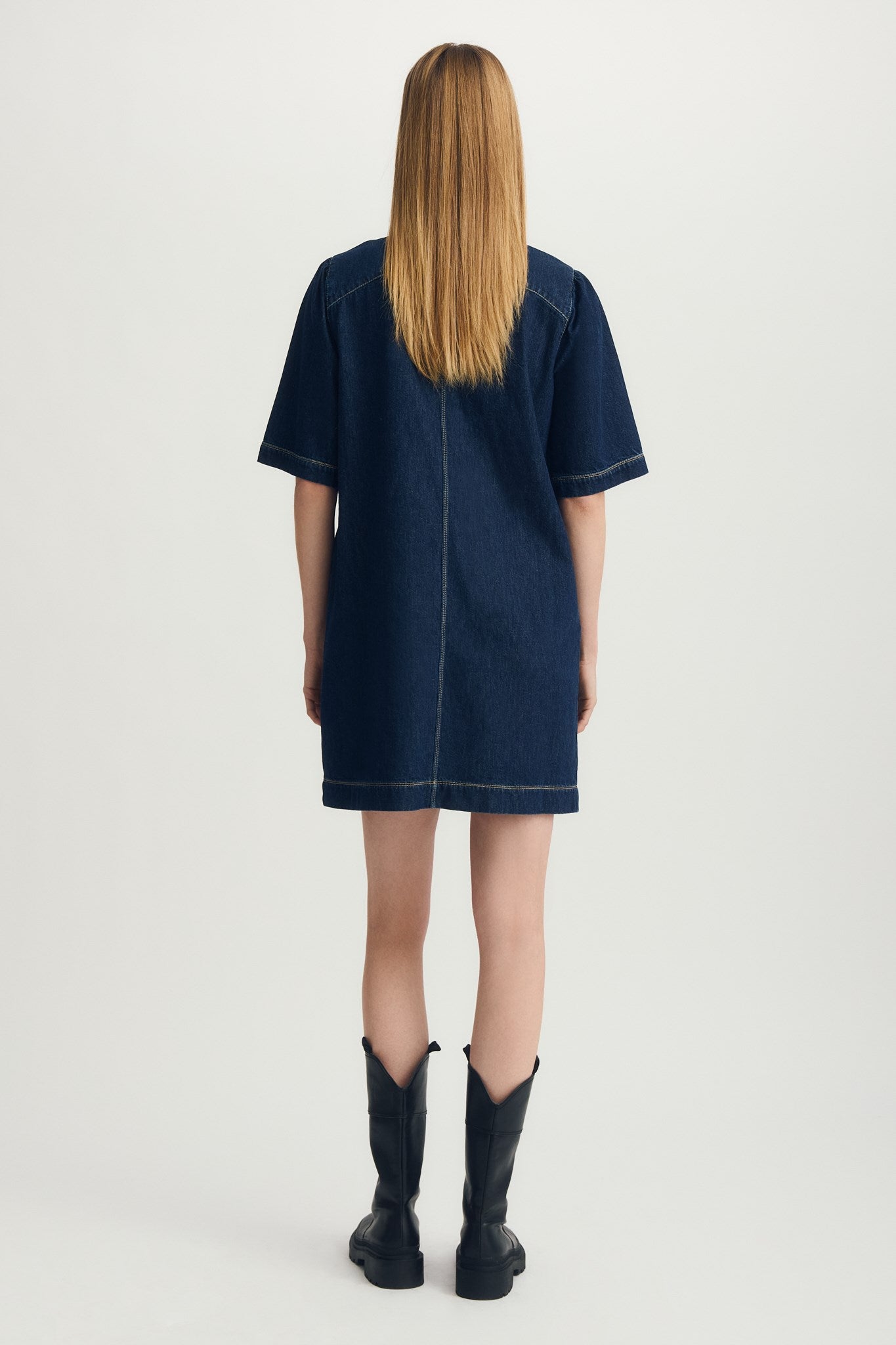EMBER DRESS-Dark denim