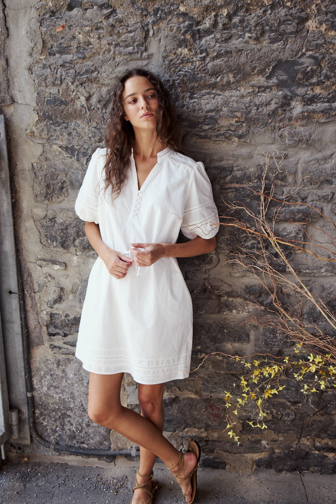 GABRIELLA DRESS-Off white