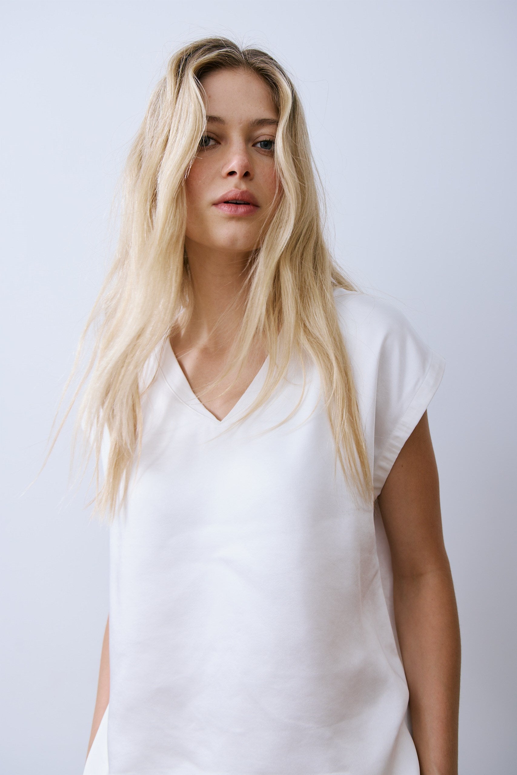 garrick top - blanc cassé