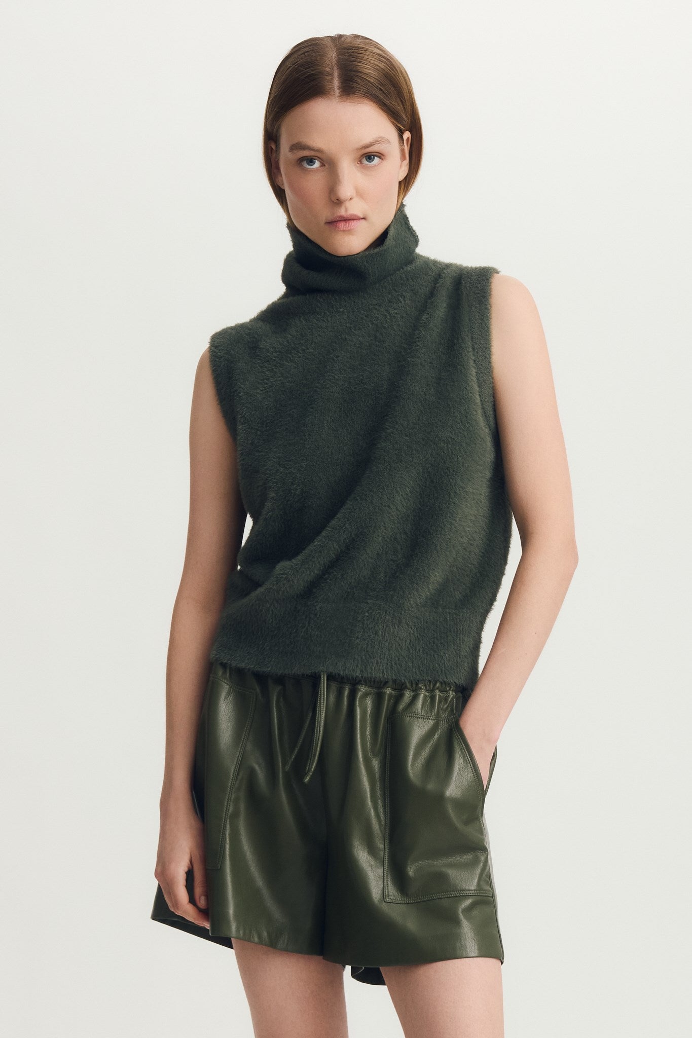 HANA SWEATER-Dk khaki