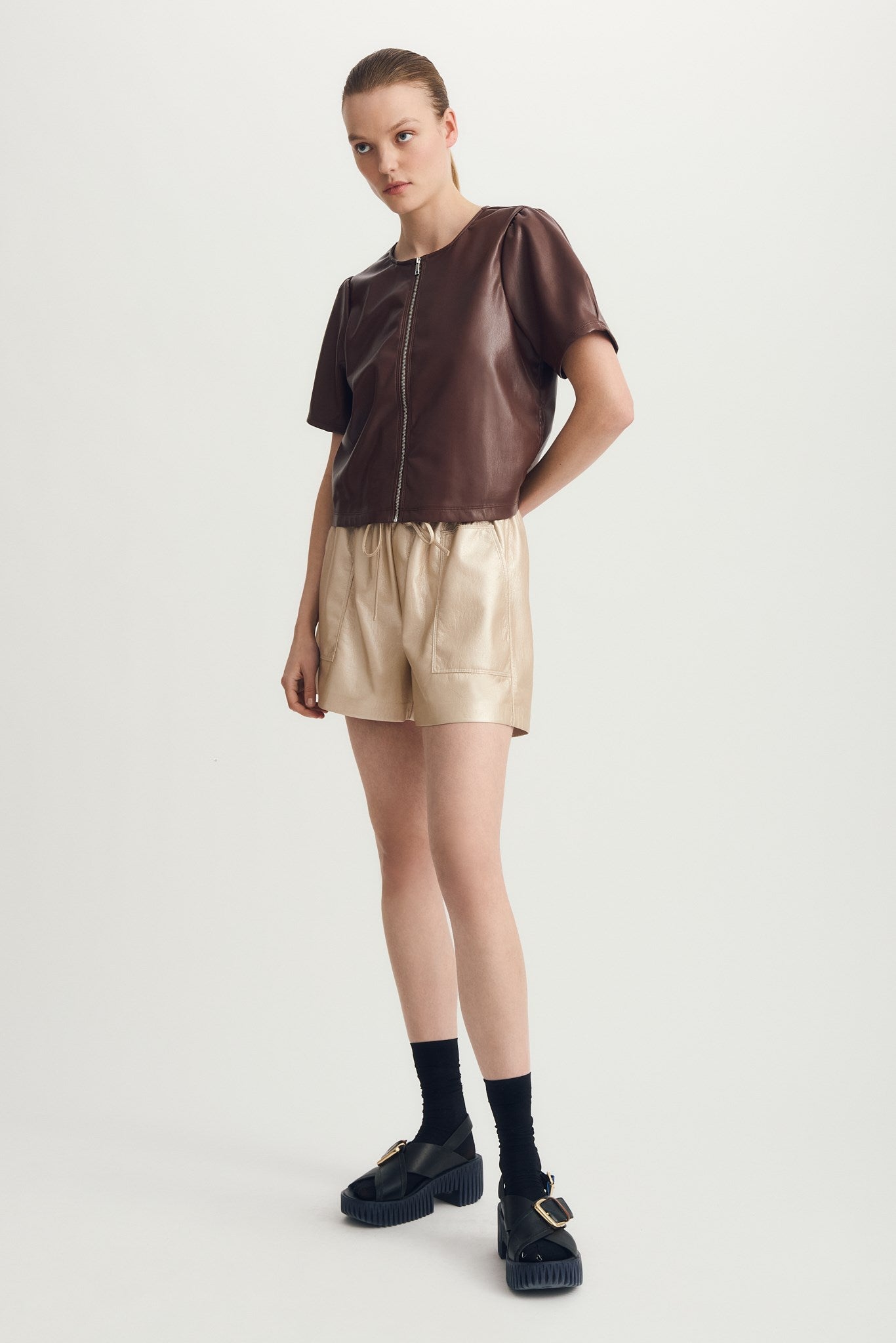 HOUSTON TOP-Dark brown