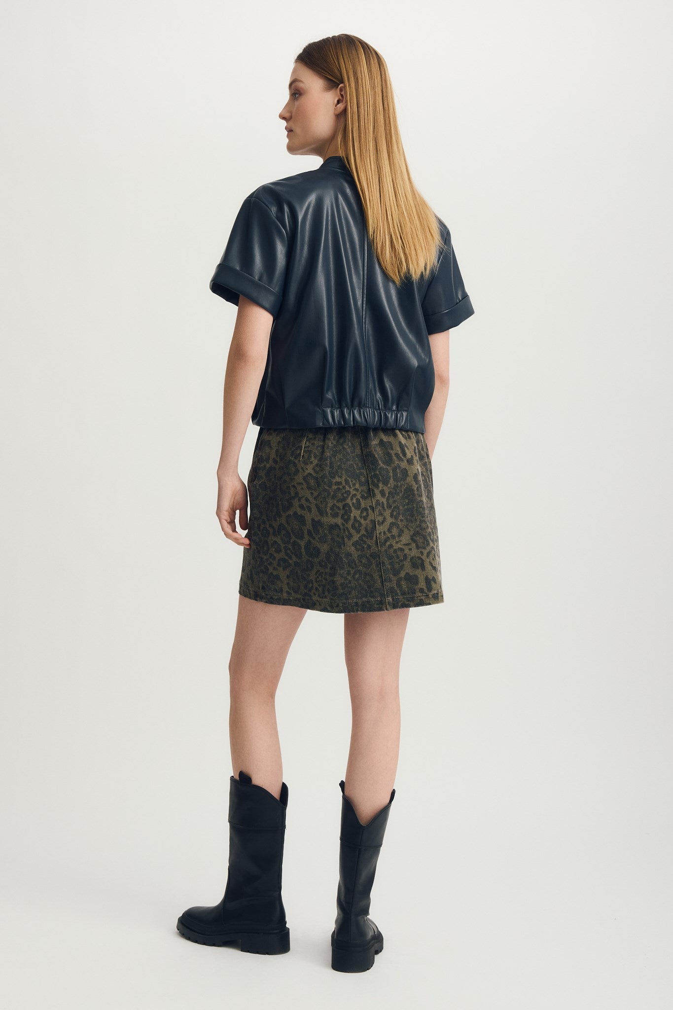 JACKIE ZIP-UP TOP-Dk navy