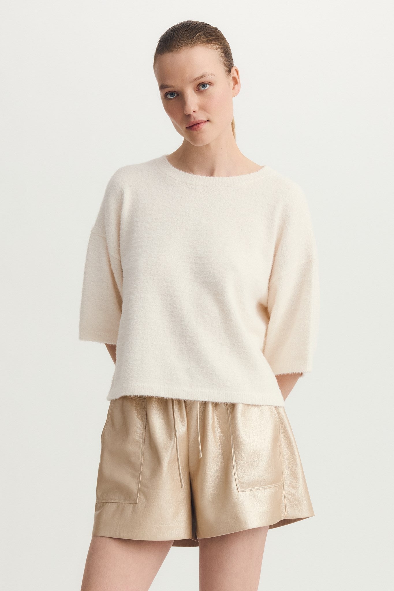 JENNA Pull - Blanc cassé