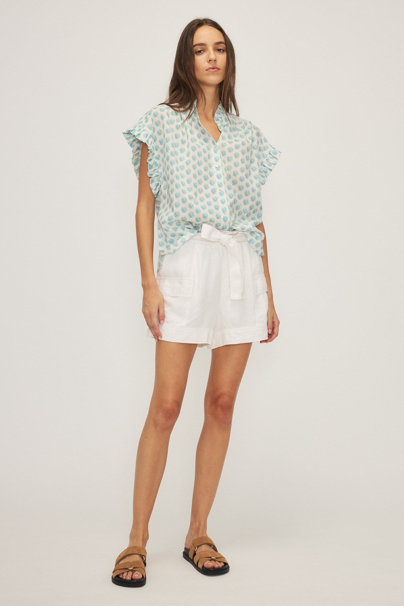 JOLYAN SHIRT-Blue flower