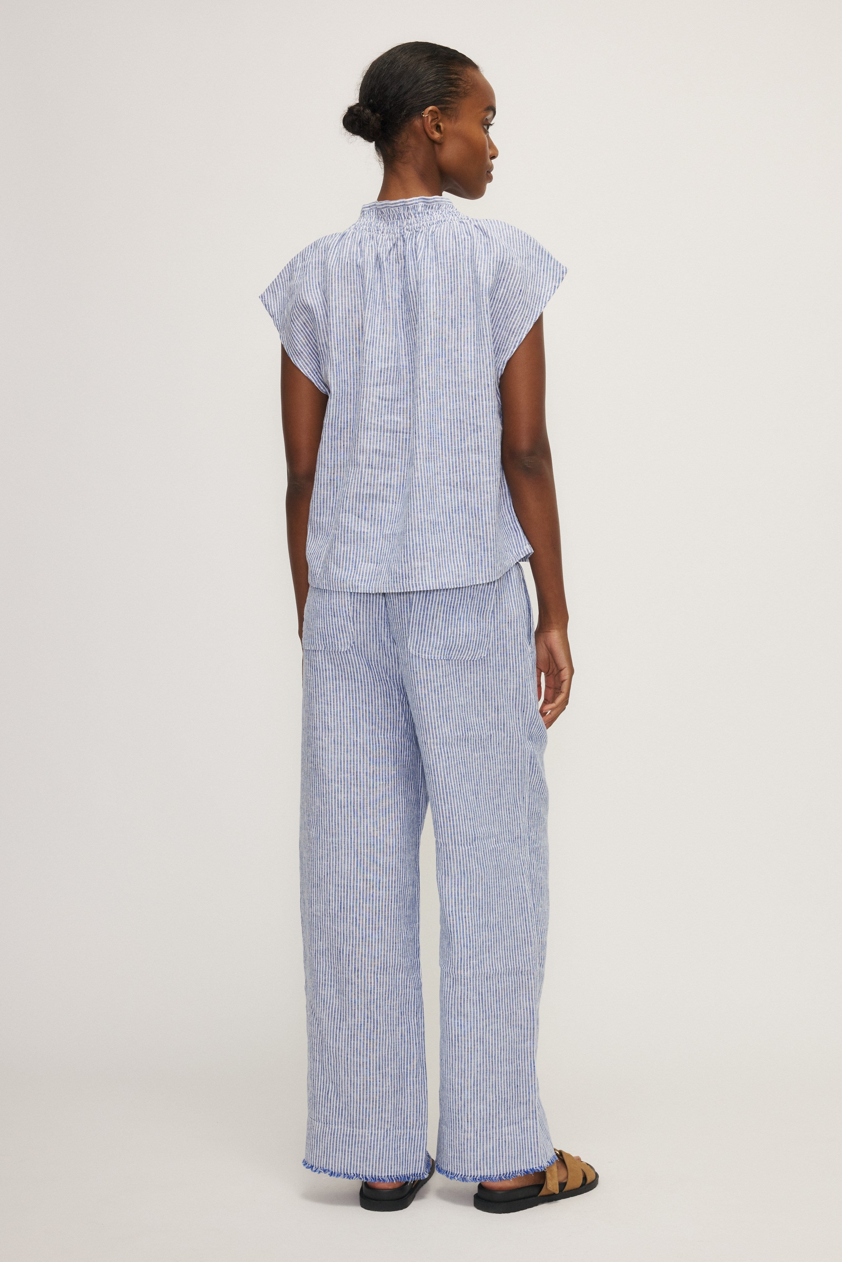 KAURI PANT-Navy stripe