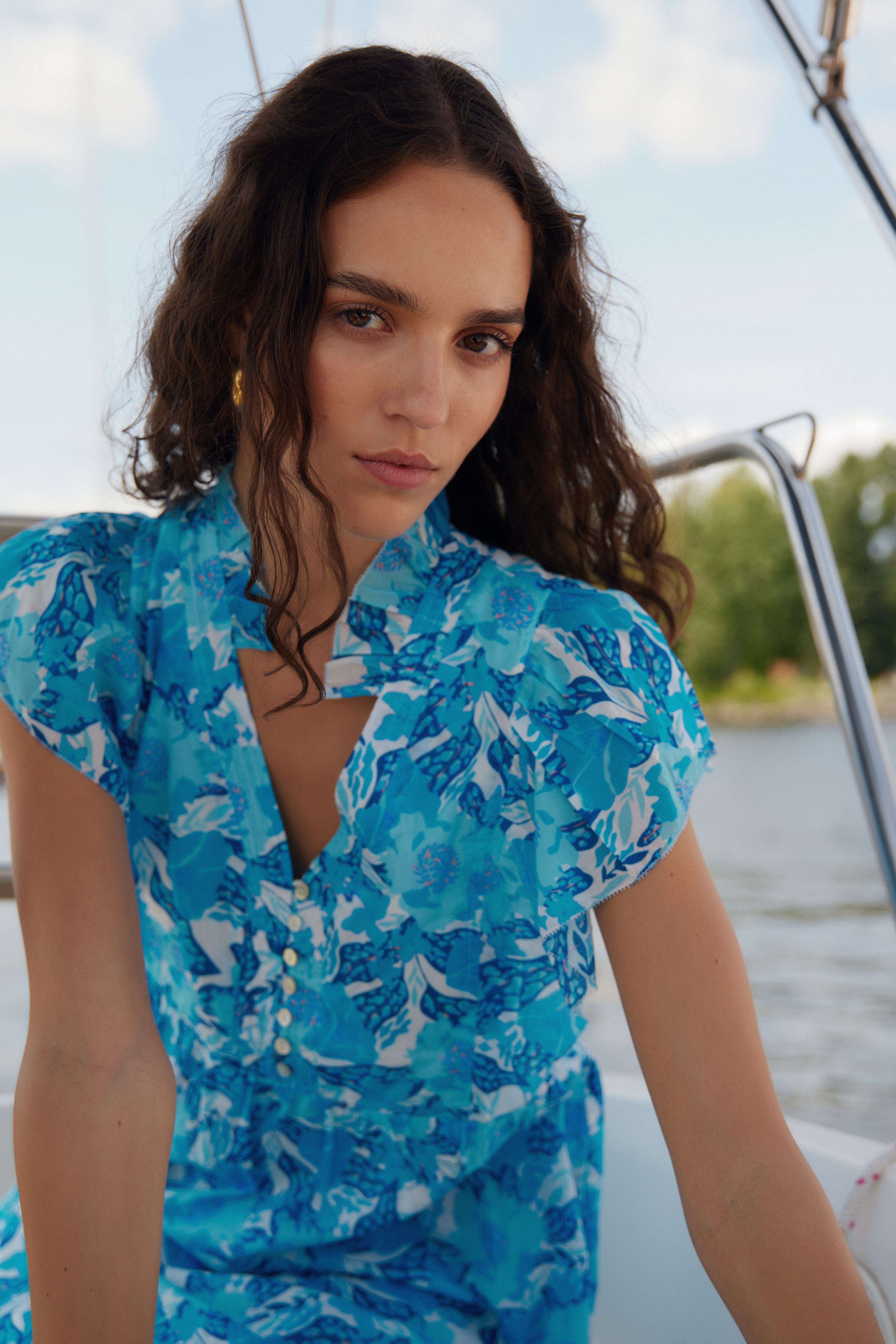 LANA DRESS-Blue bloom