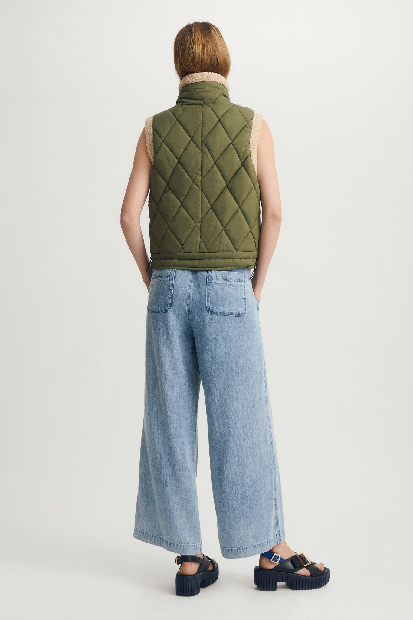 LEONIE PANT-Med. blue denim