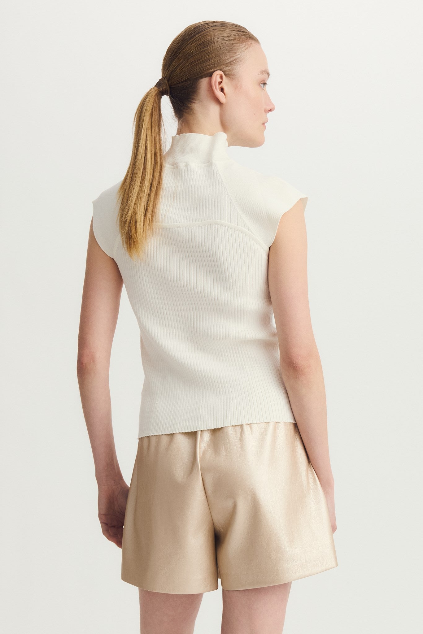 LILLIAN TOP-Blanc cassé