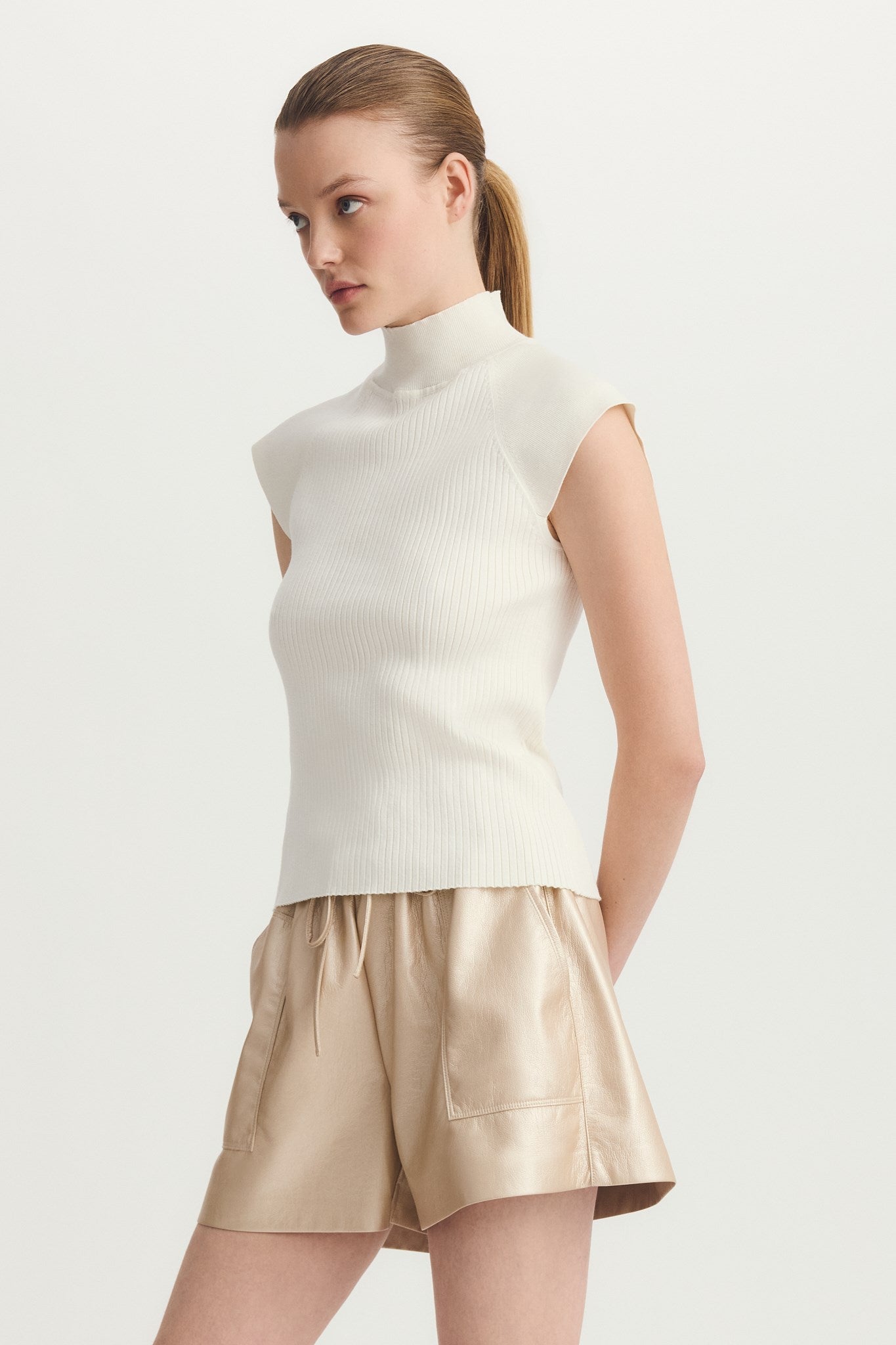LILLIAN TOP-Blanc cassé