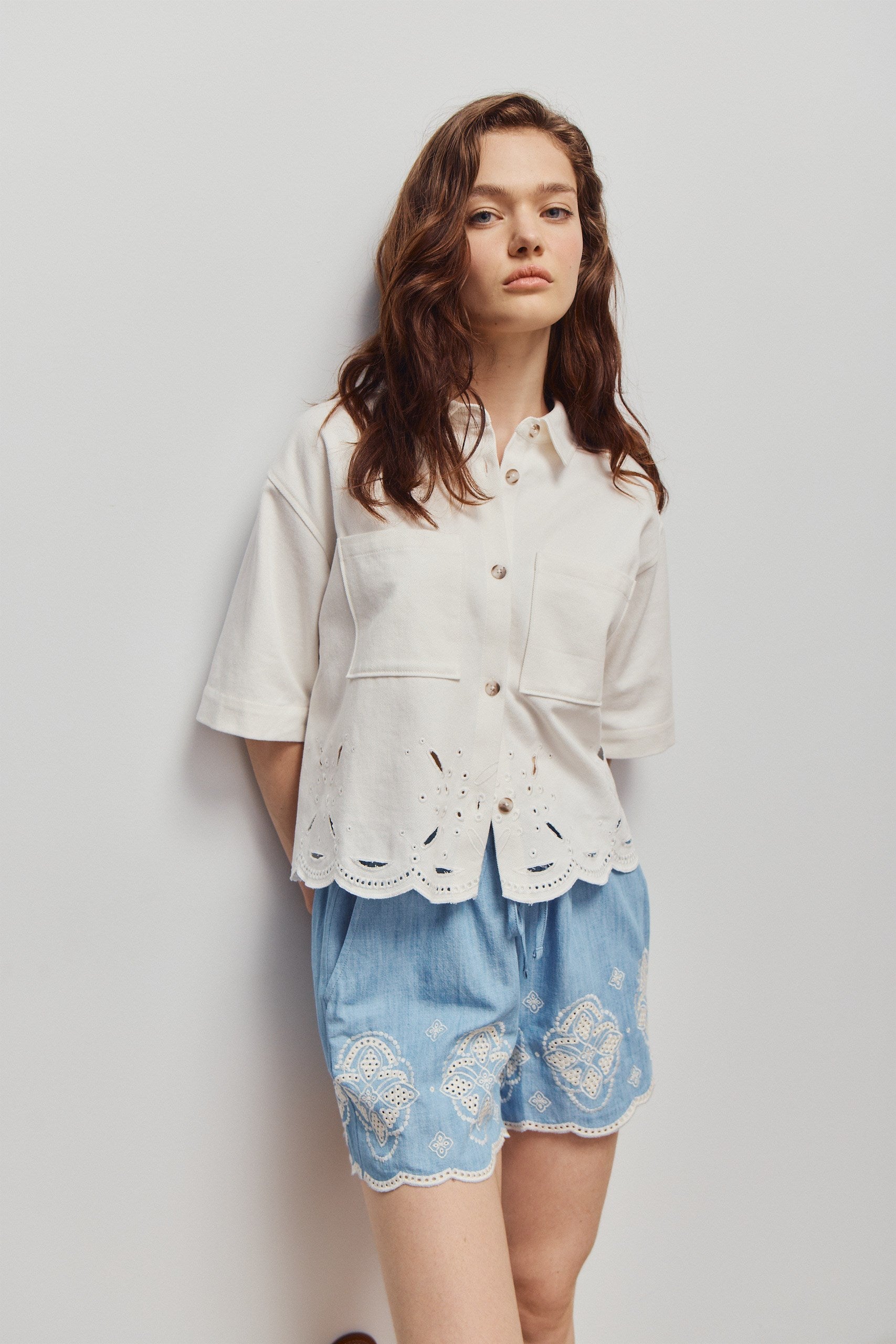 LIOR SHORTS - Jean bleu clair