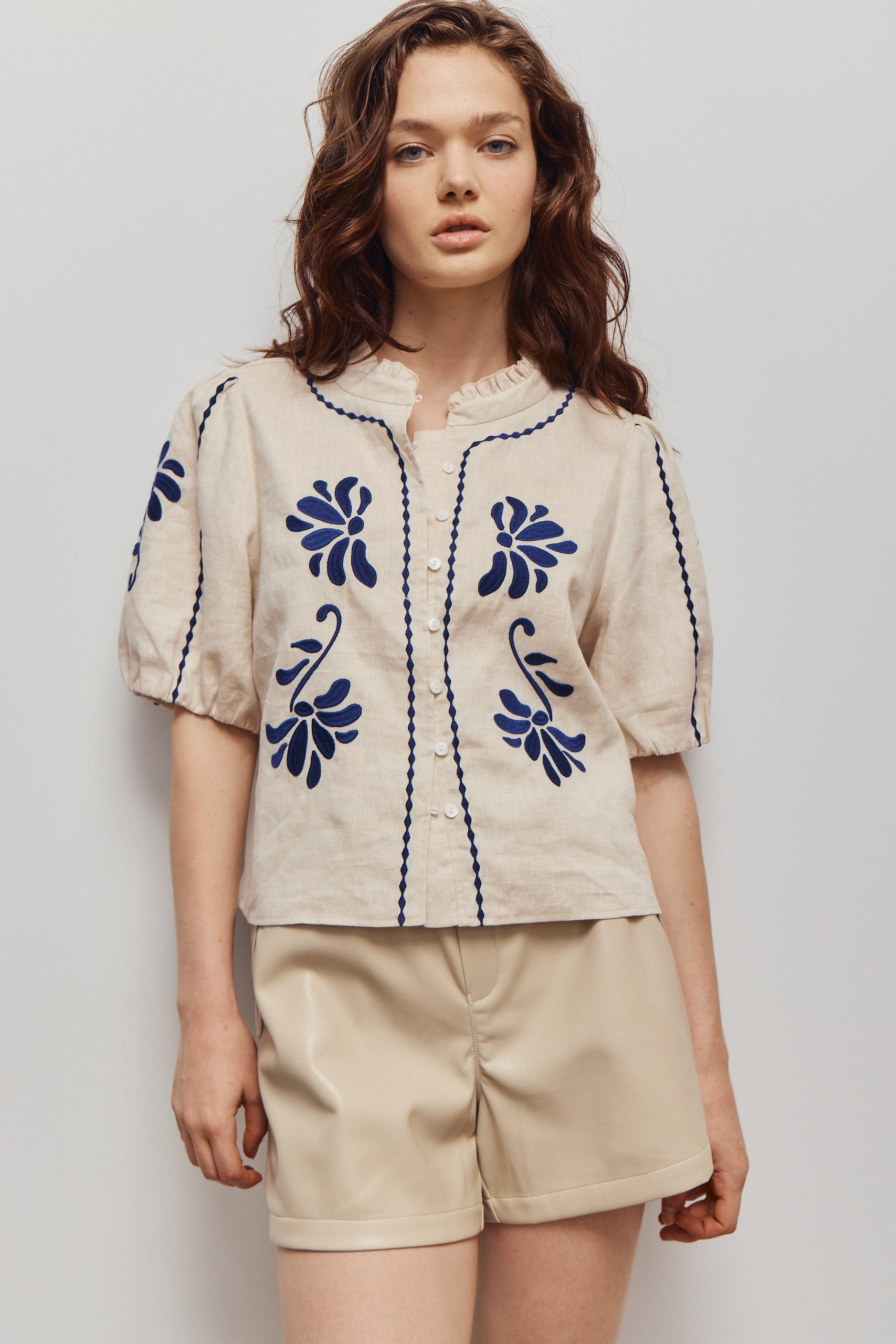 LITO BLOUSE - Lt beige