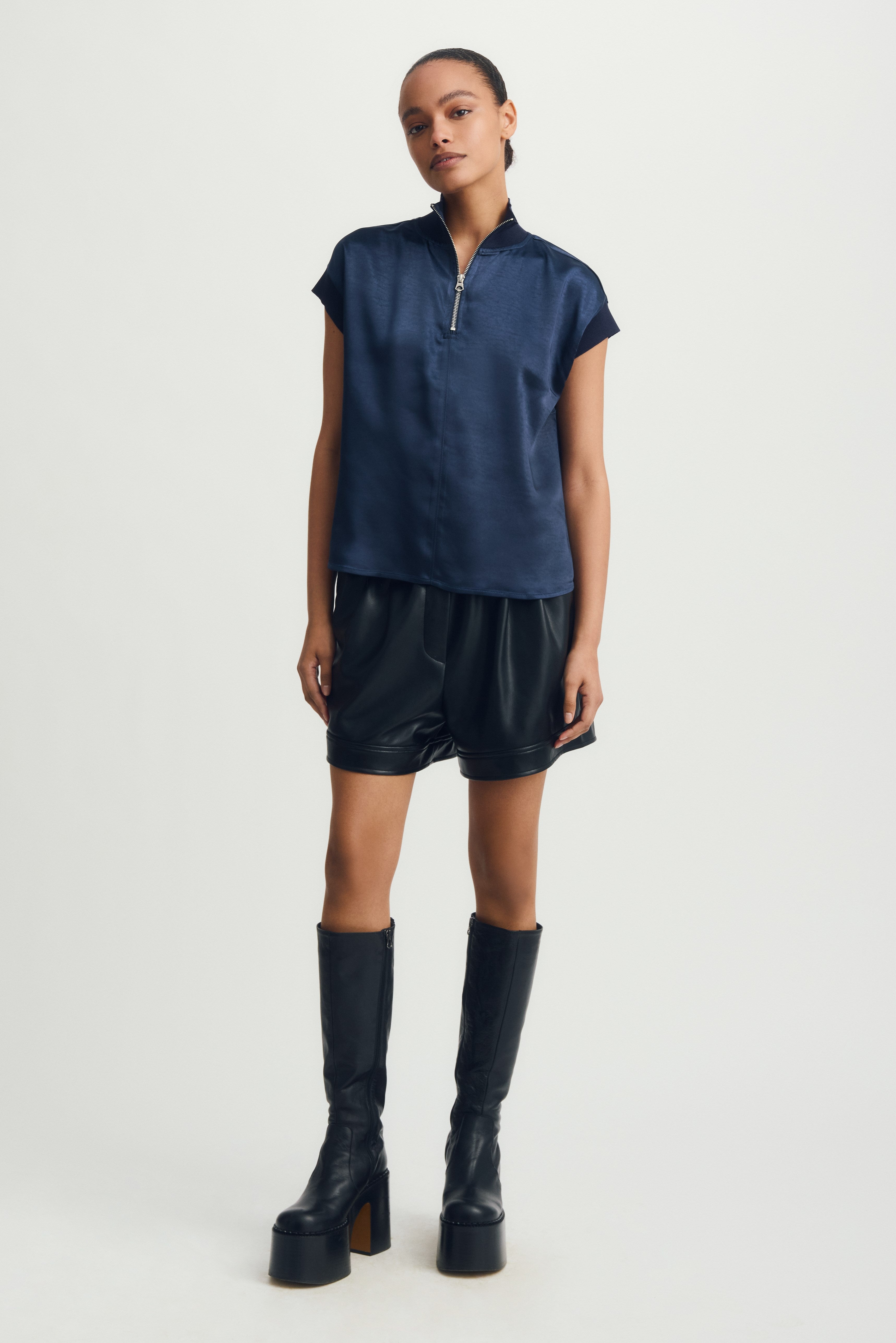 LOLA TOP - Dk navy