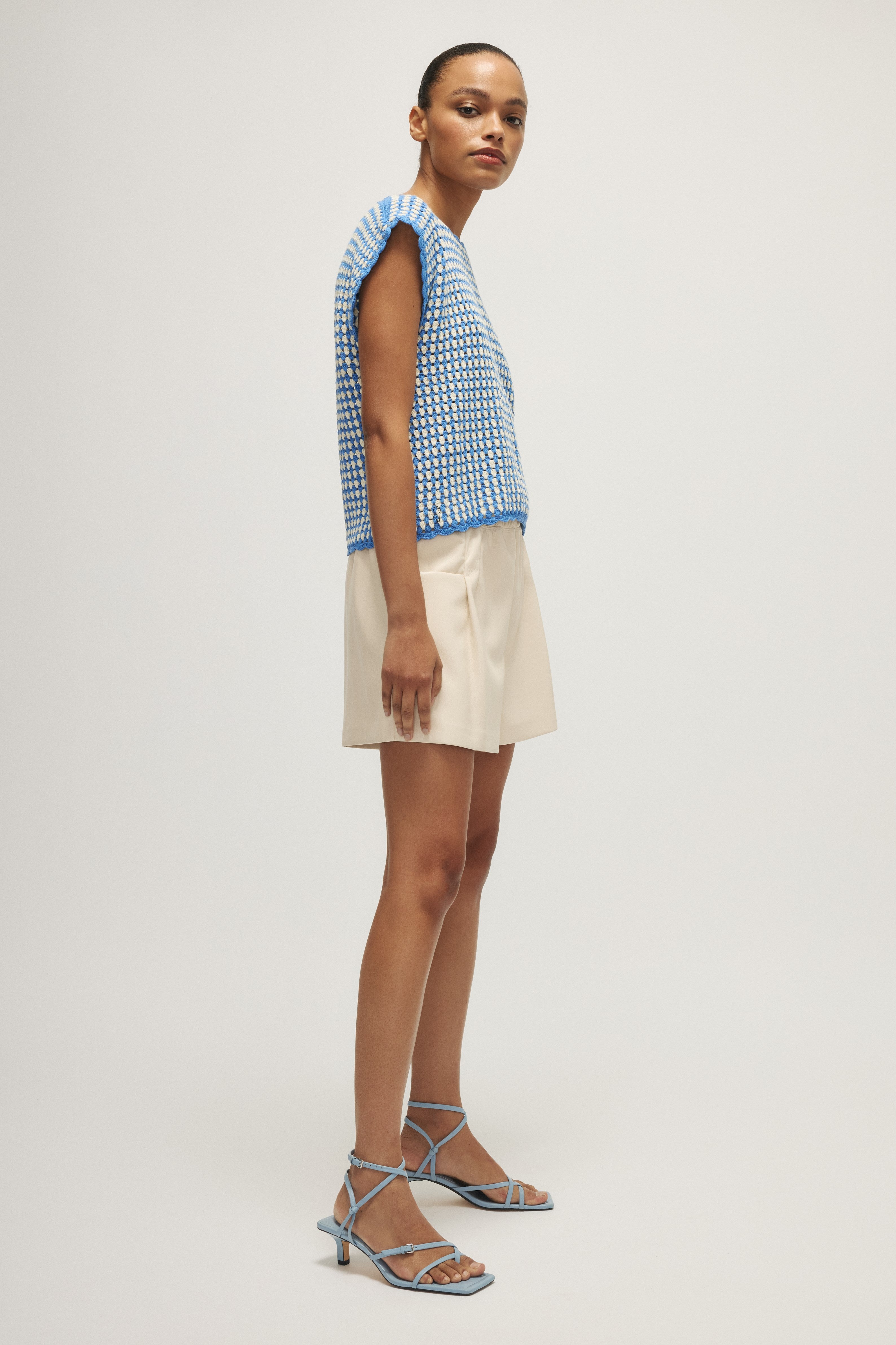 NAYA SWEATER-Blue / cream