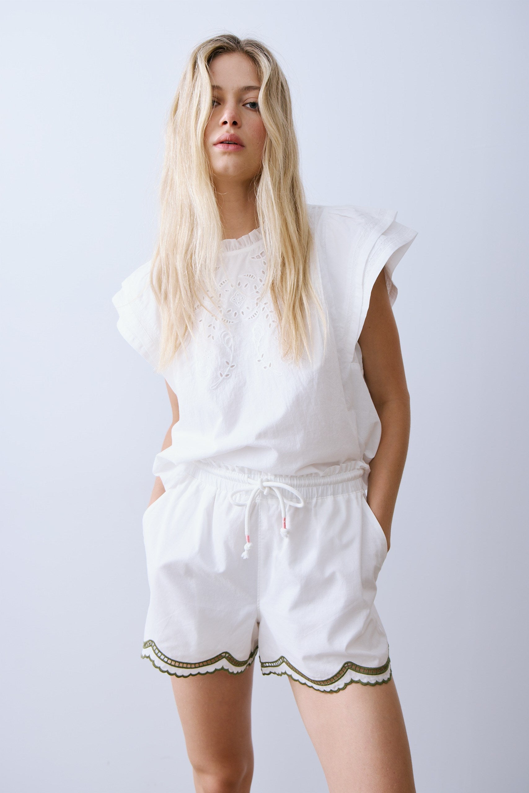 NEVE SHORT - Blanc cassé