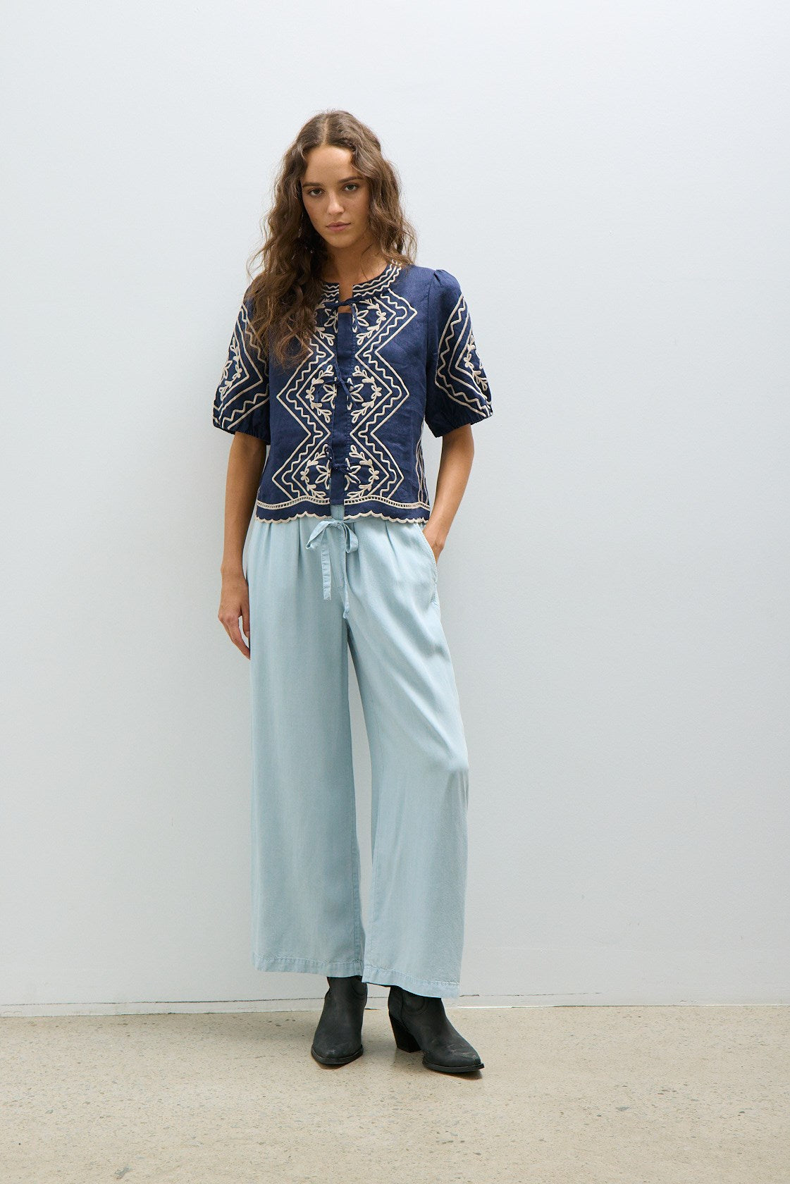 NINA BLOUSE - Marine