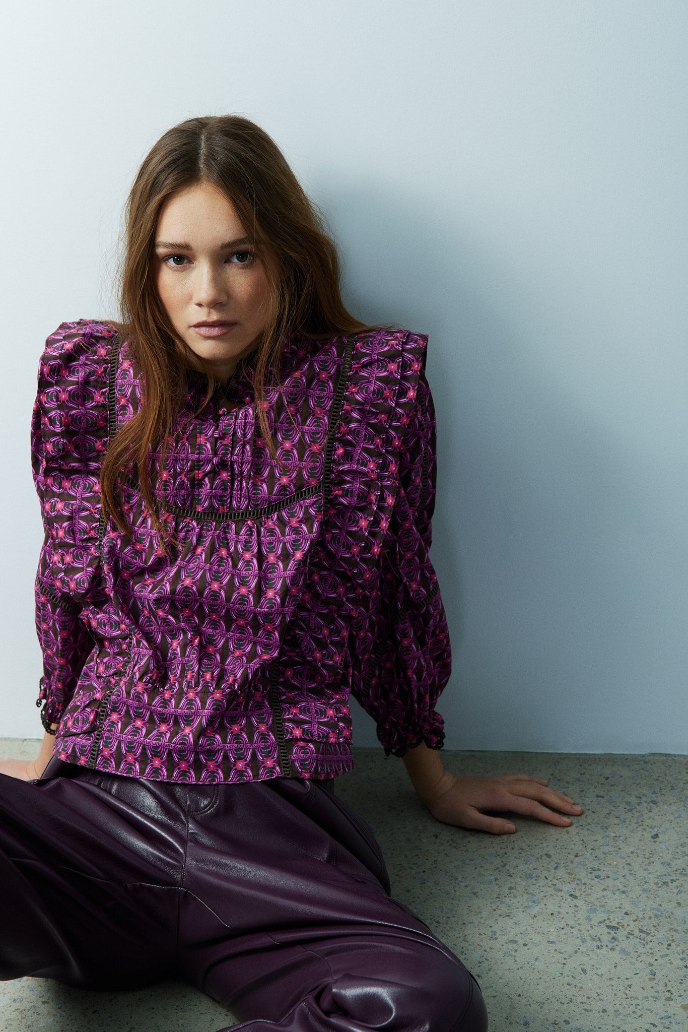 NOELY BLOUSE-Retro bliss