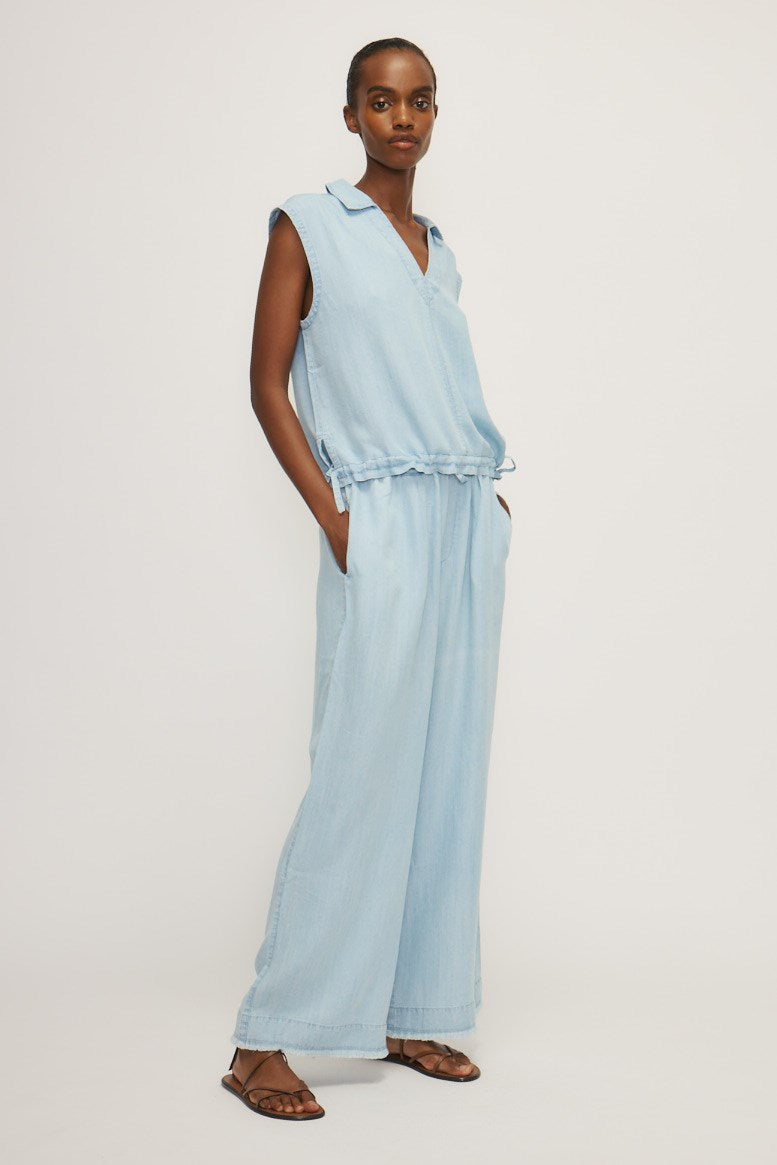 NOLA TOP-Bleached blue