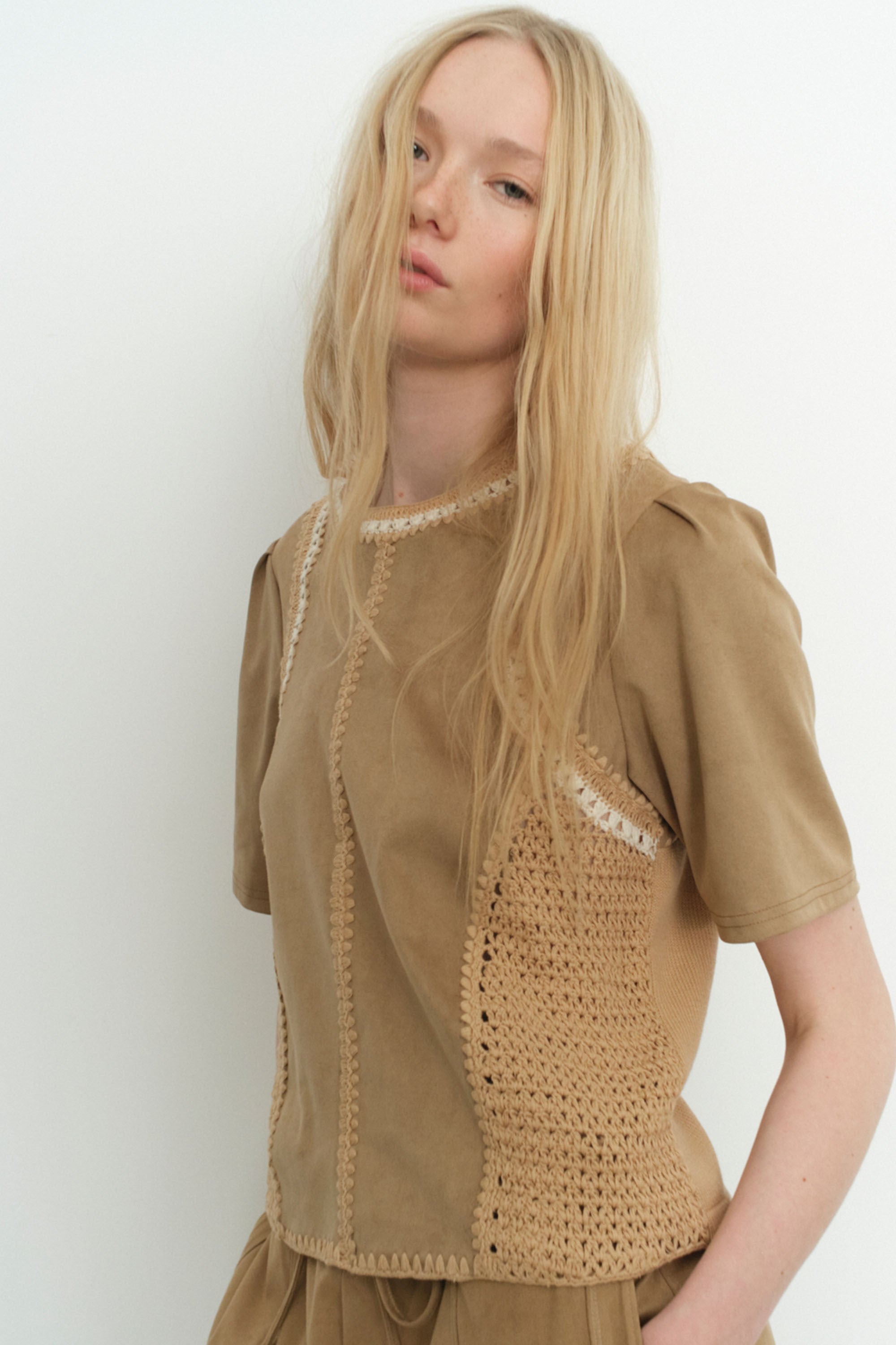 OLEN-Champagne suede