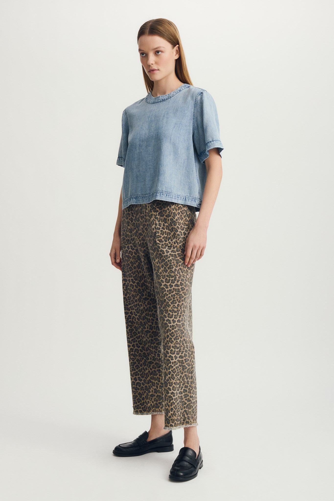 PANSY PANT-Beige animal prt